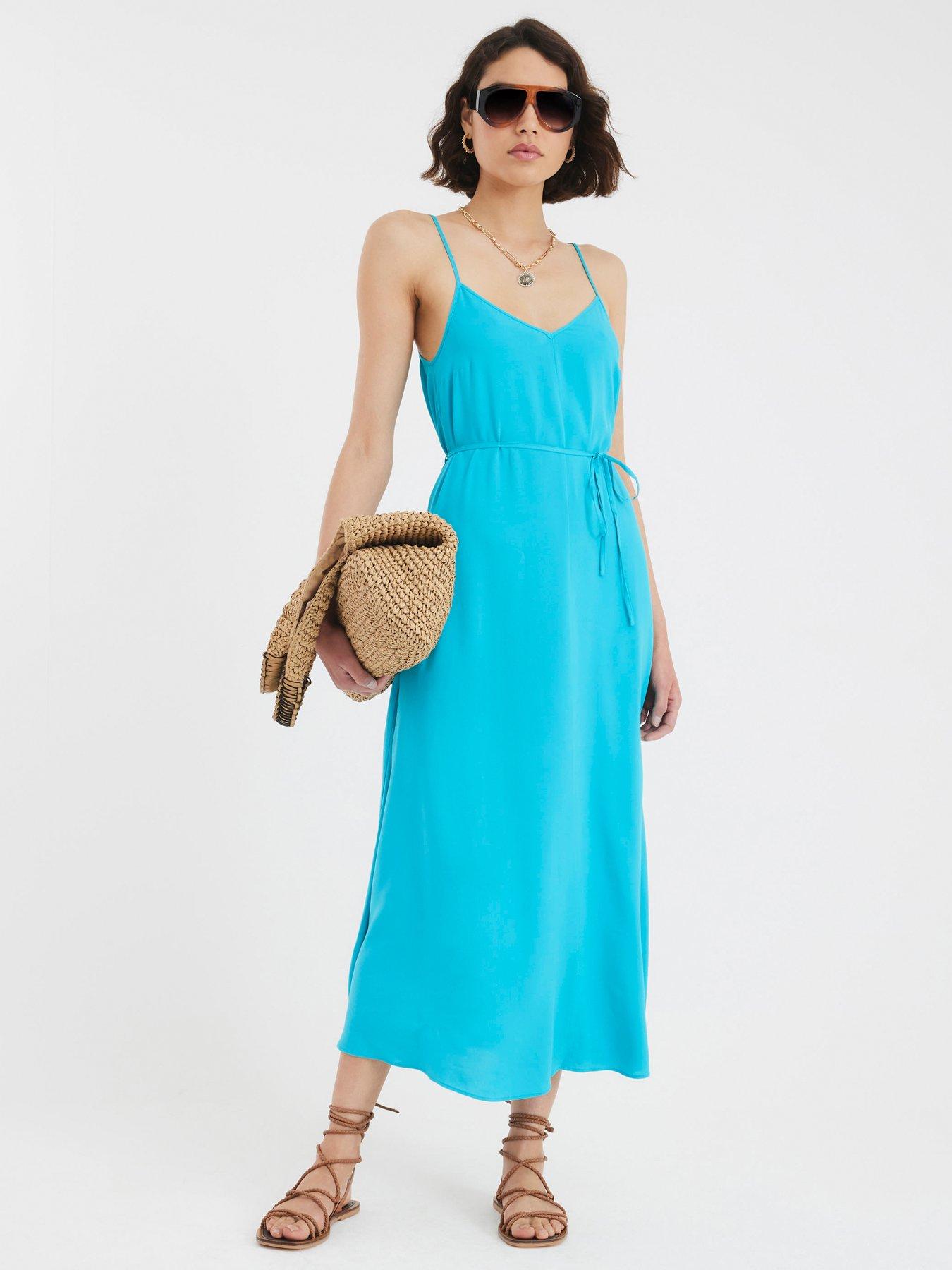 undefined Sleeveless Maxi Dress - Blue