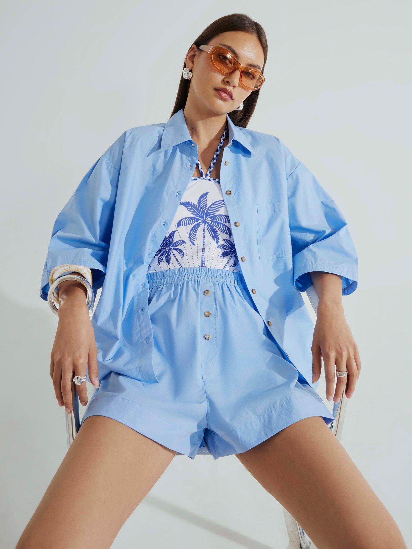 undefined Pull On Short - Blue