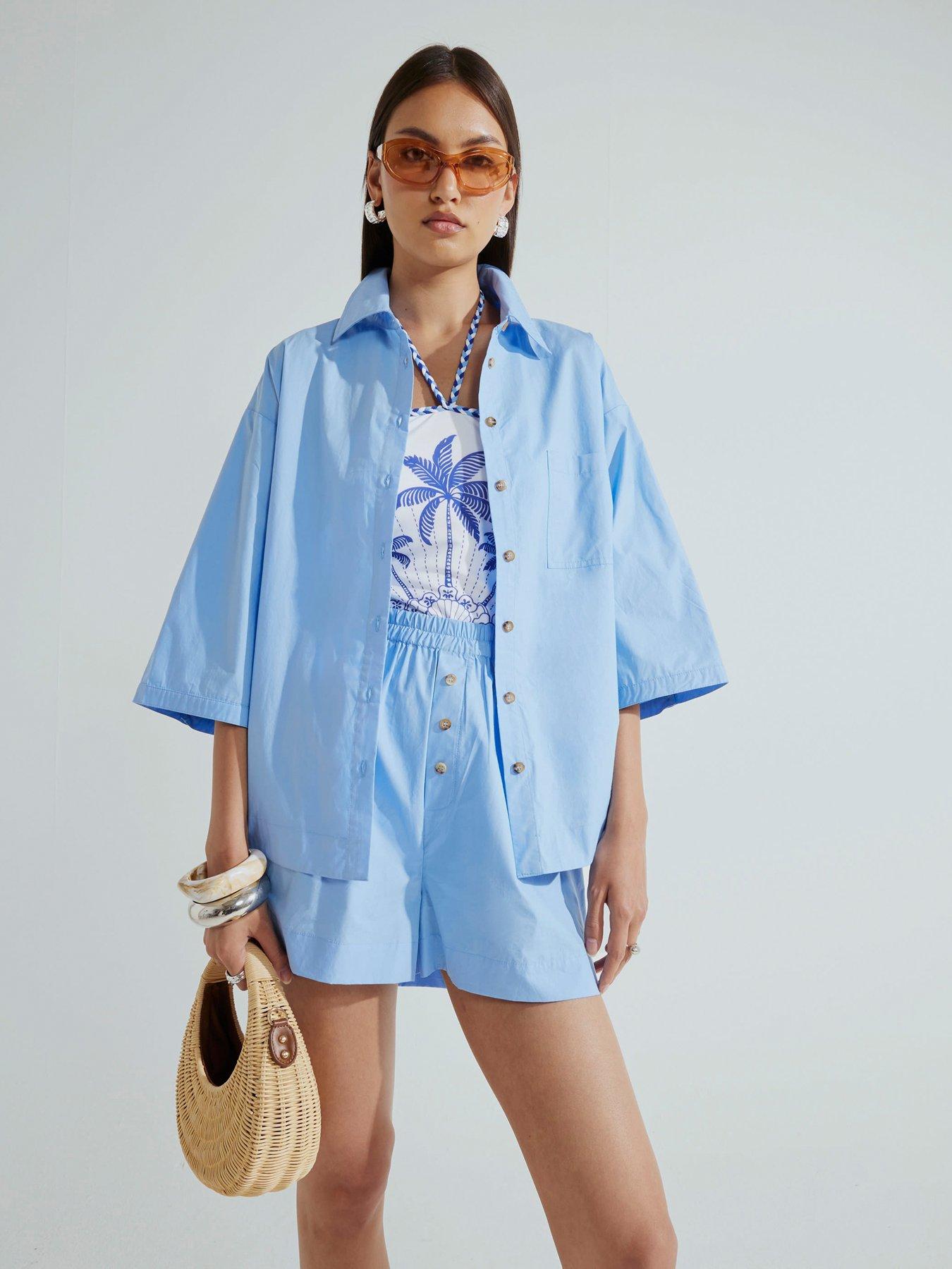 undefined Short Sleeve Shirt - Blue