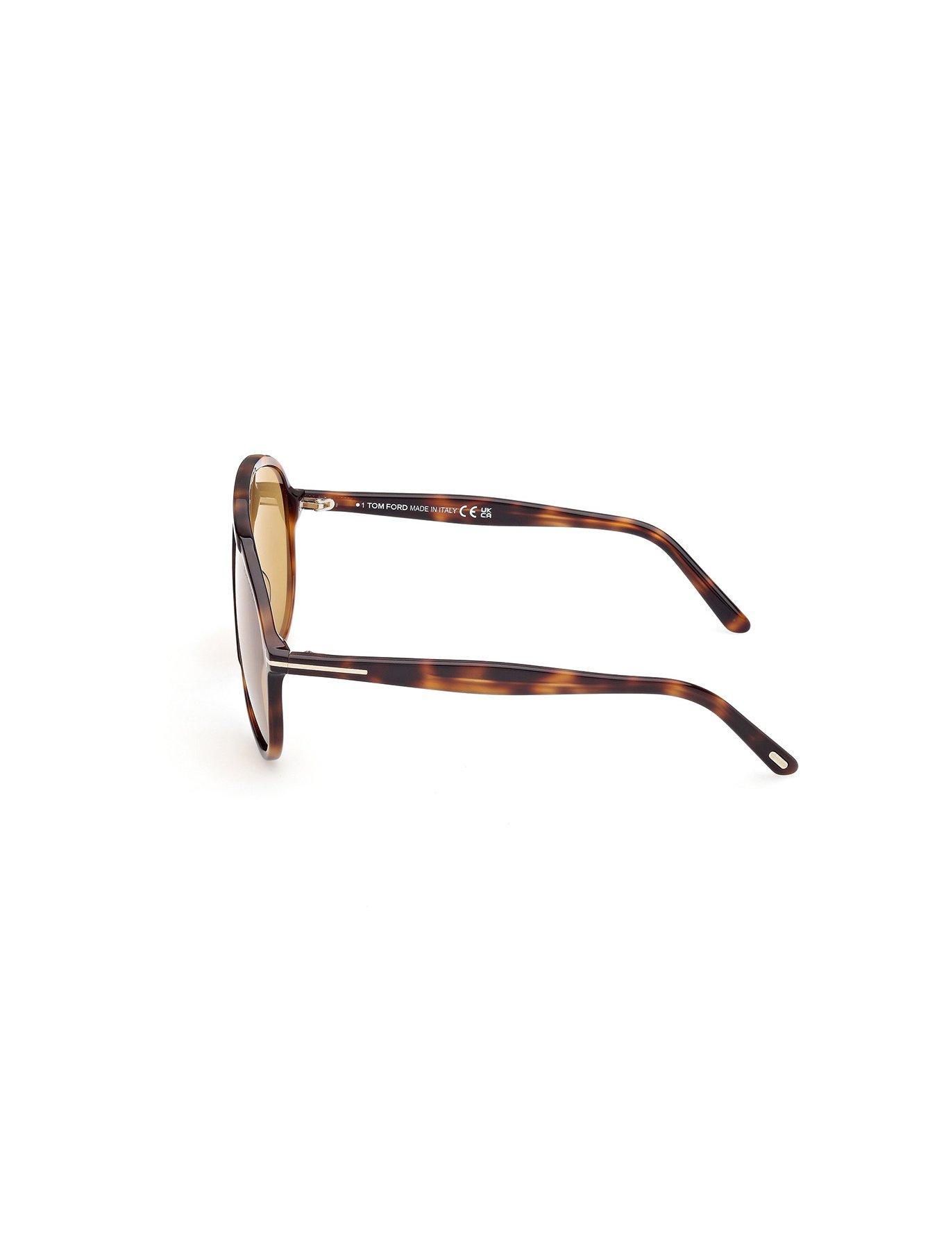 Image 2 of 4 of Tom Ford Vladimir Pilot Acetate Sunglasses - Blonde Havana
