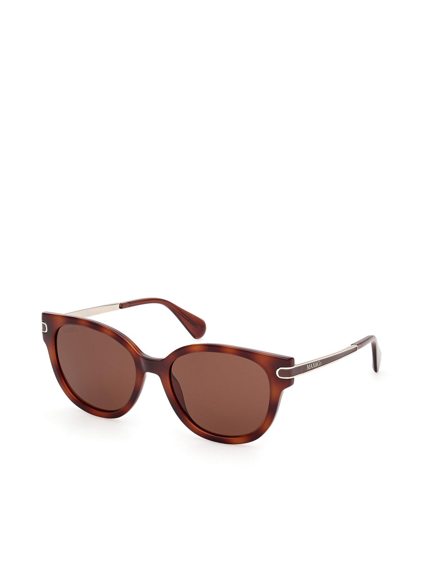 undefined Mo0121 Round Injected Sunglasses - Dark Havana