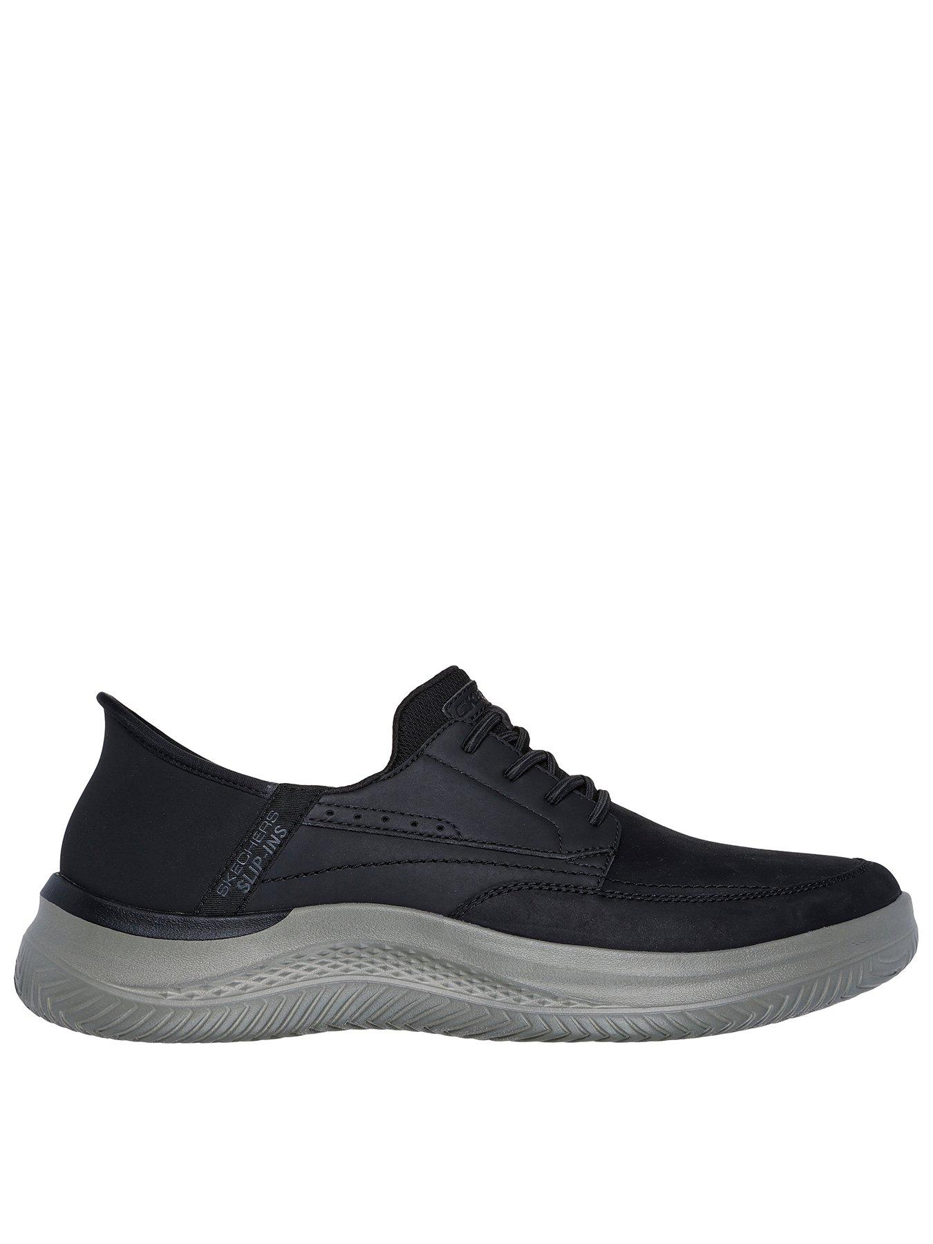 Skechers Hasting Slip- Ins Moc Toe Bungee Trainers-black