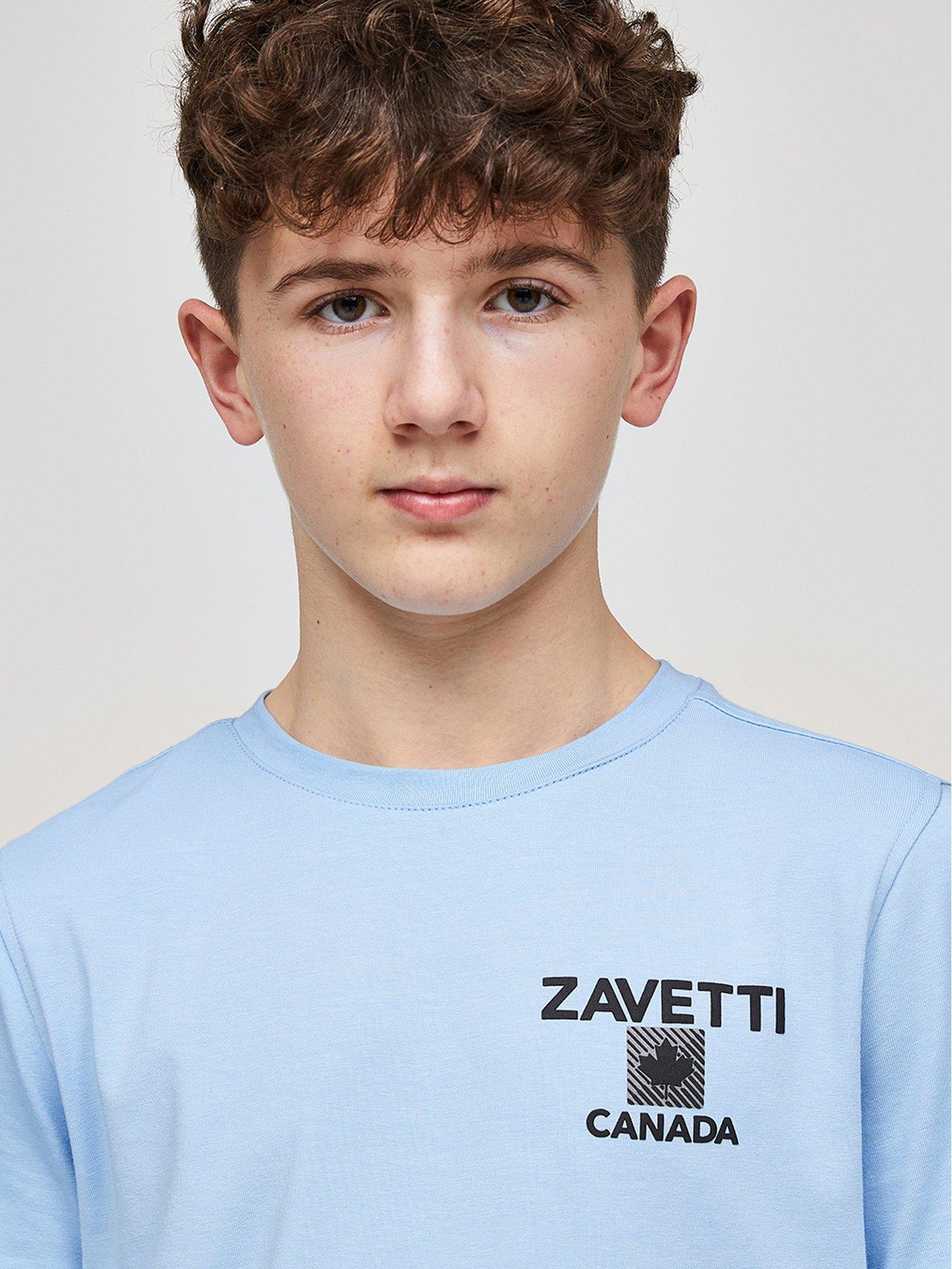 Image 4 of 5 of Zavetti Canada Junior Boys Matera Short Sleeve T-Shirt - Light Blue