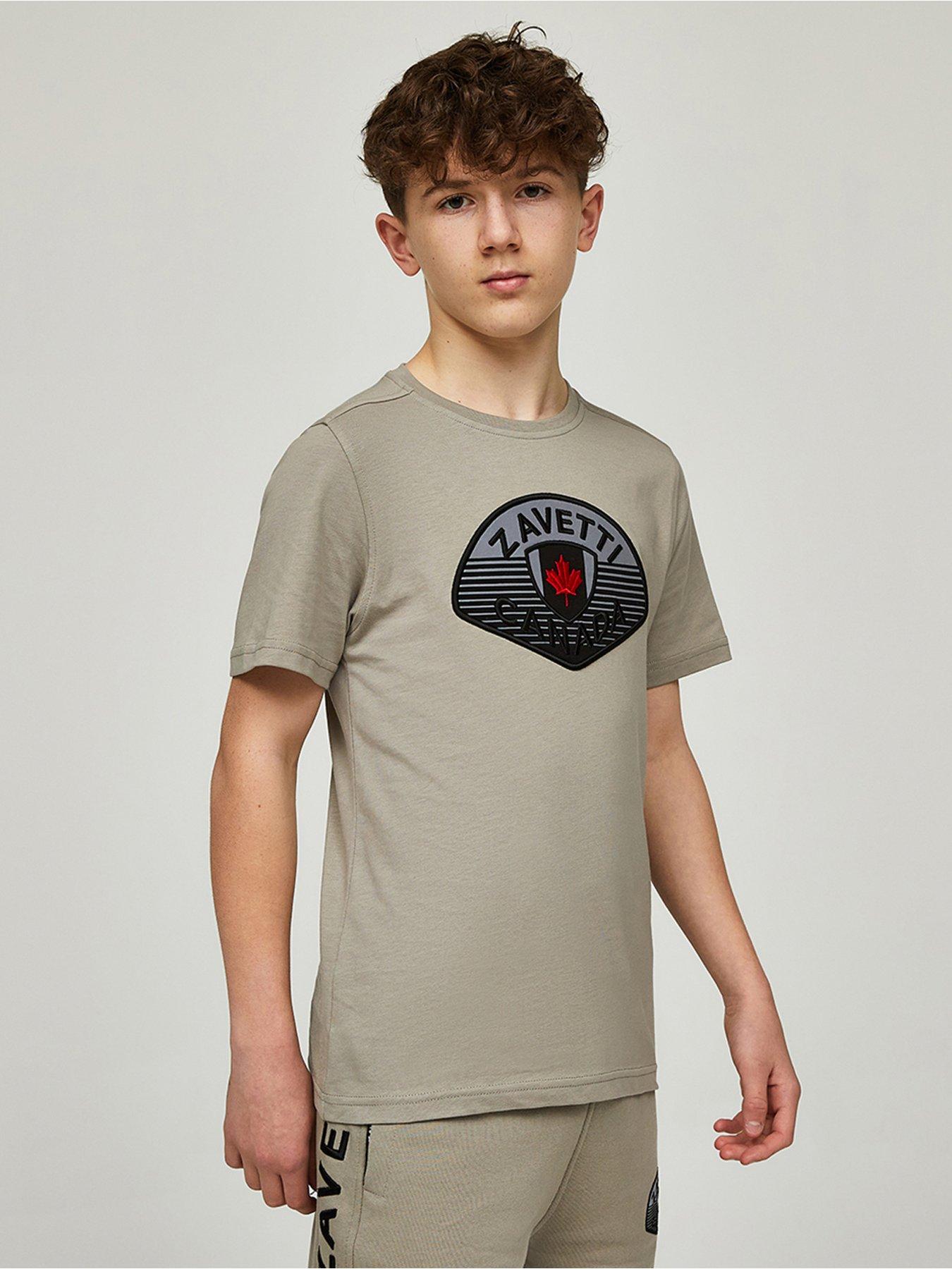 undefined Junior Boys Botticini Reflective Short Sleeve T-Shirt - Dark Grey