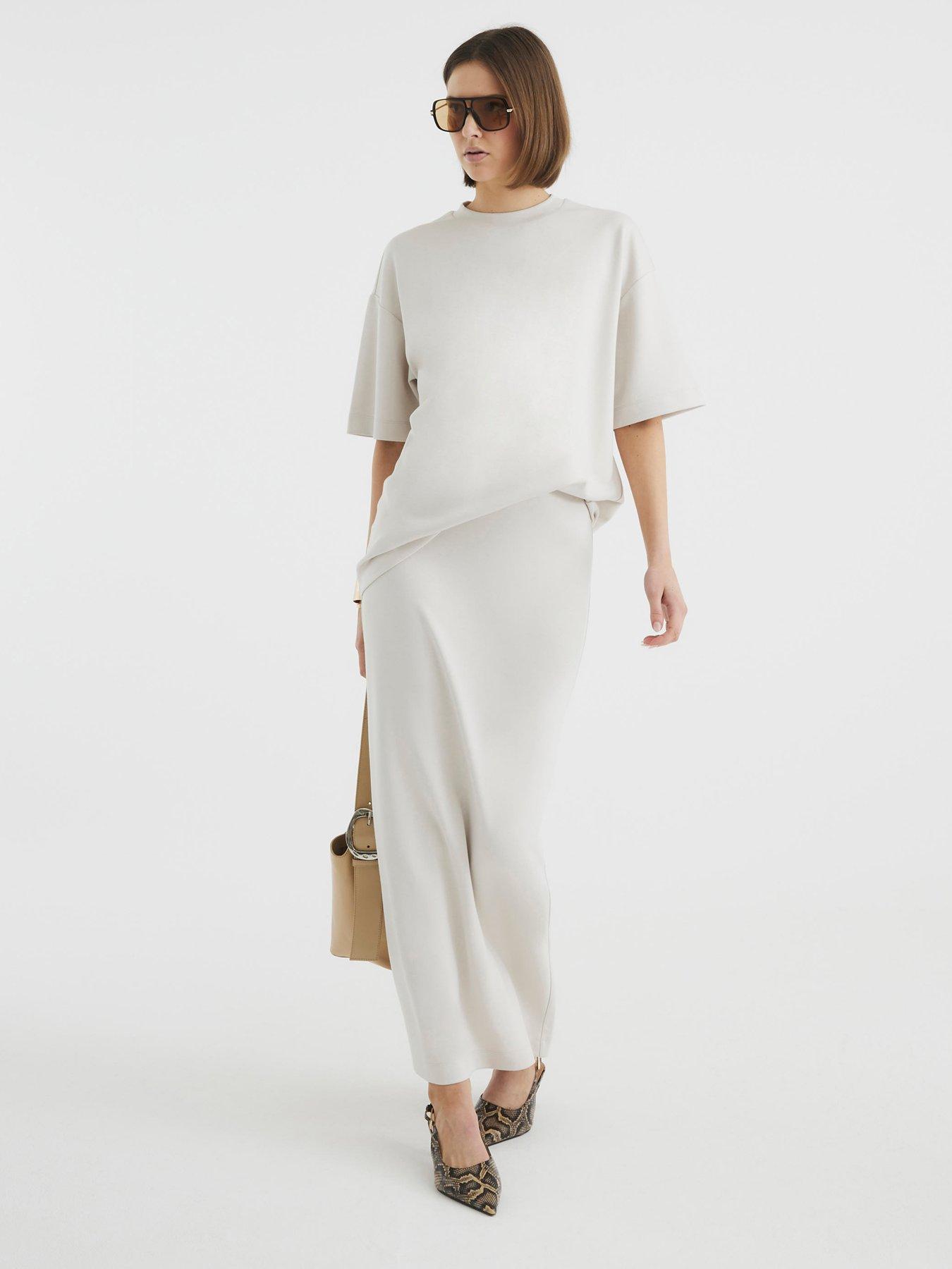 undefined Premium Short Sleeve Oversized T-Shirt - Cream
