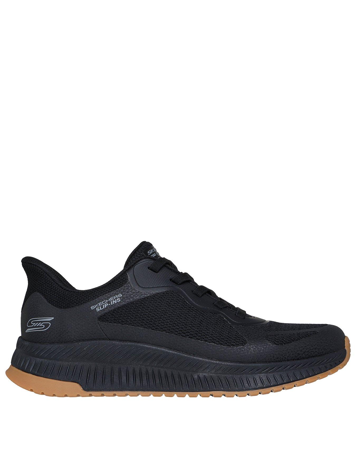 Skechers Bobs Squad 4 Slip- Ins Lace Up Trainers-black