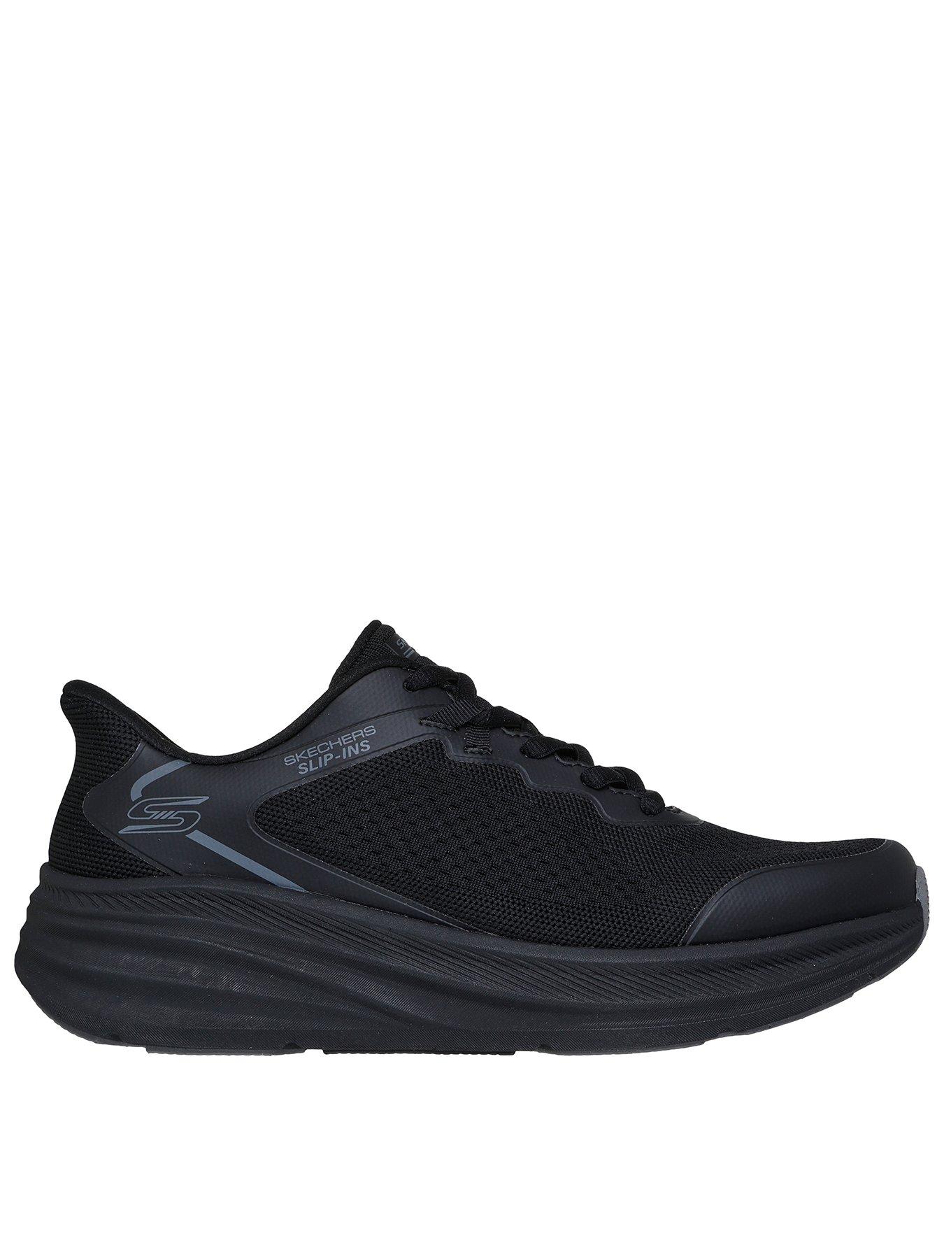 Skechers Slip- Ins Fly Knit Lace Up Trainers-black