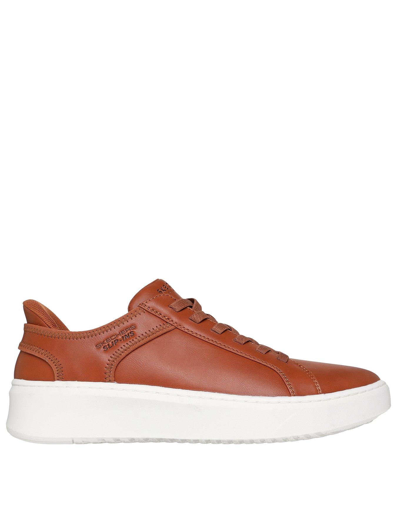 Skechers Court Break Slip-Ins Suit Trainers- Beige