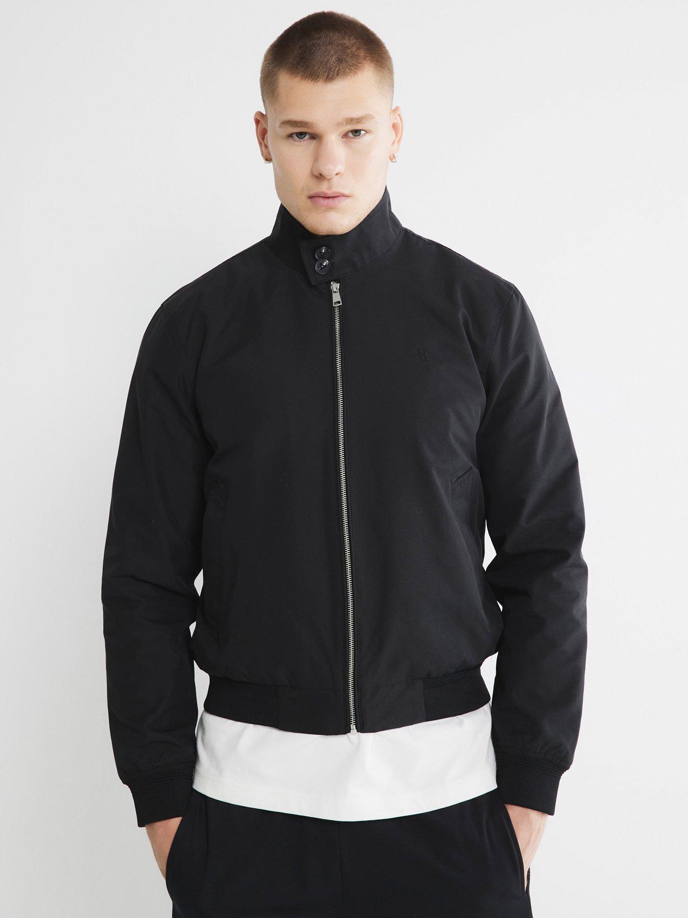 River Island Cotton Funnel Harrington Jacket Black Very