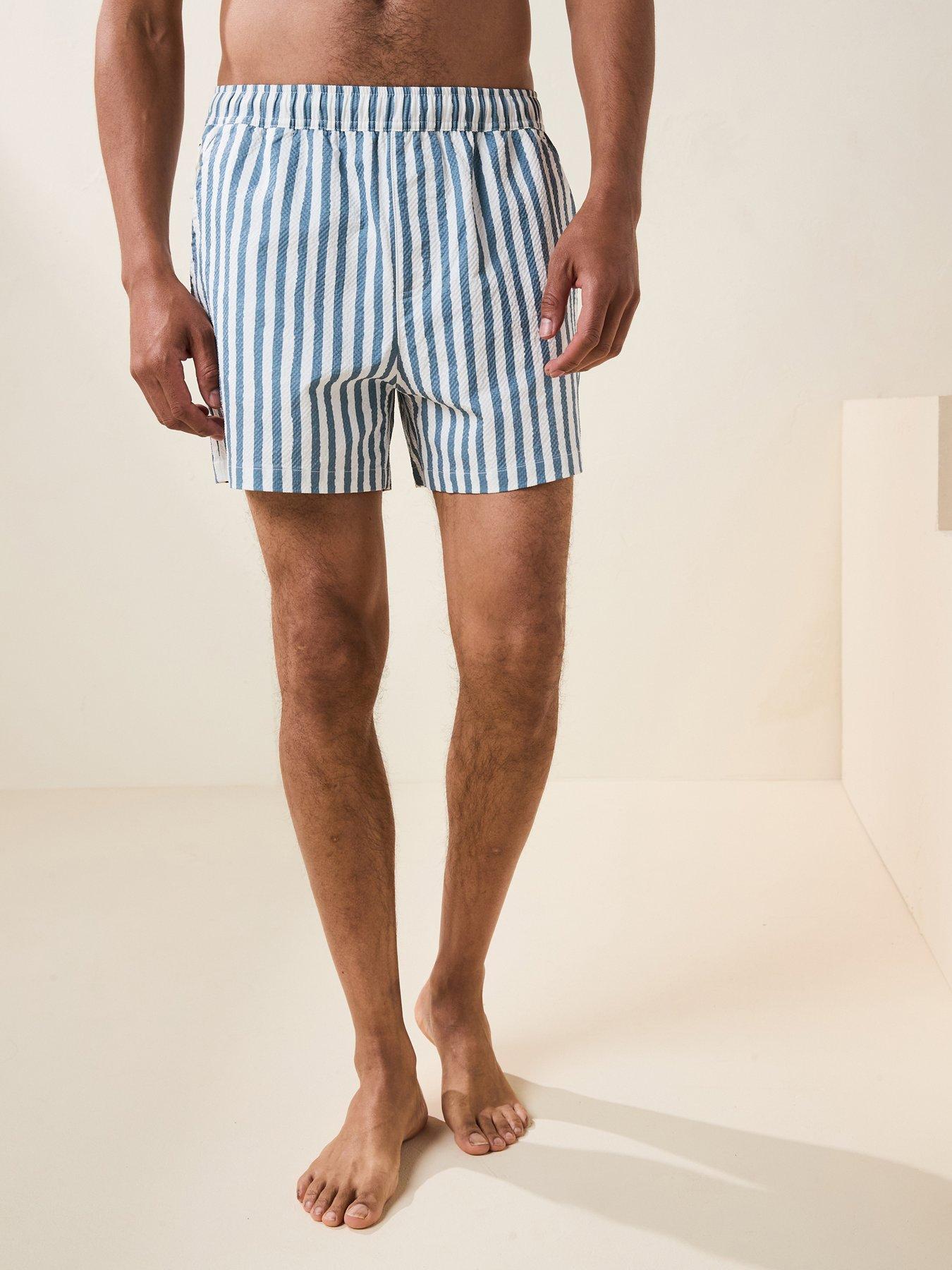 undefined Striped Swim Shorts - Blue