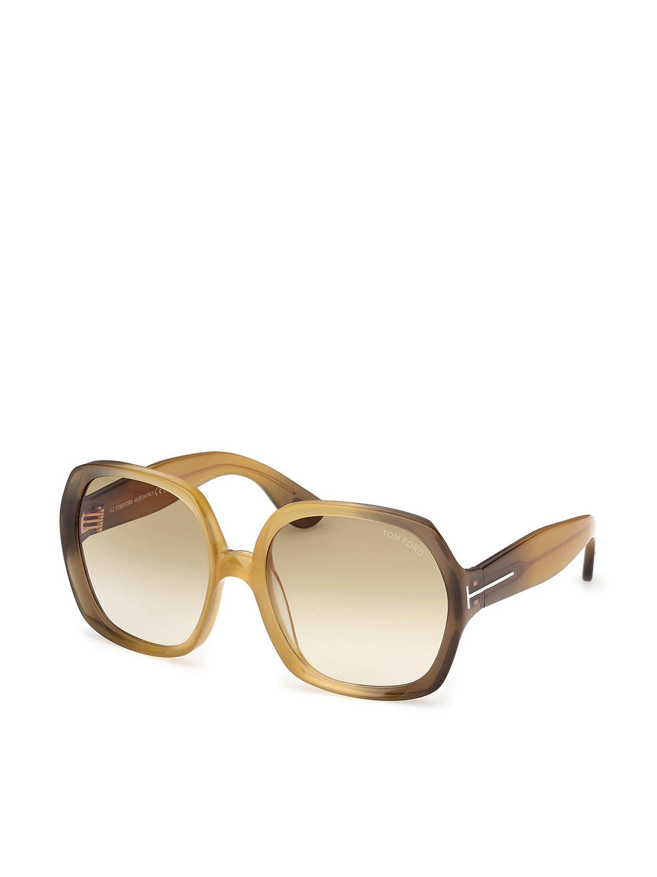 undefined Saffron Square Acetate Sunglasses - Yellow