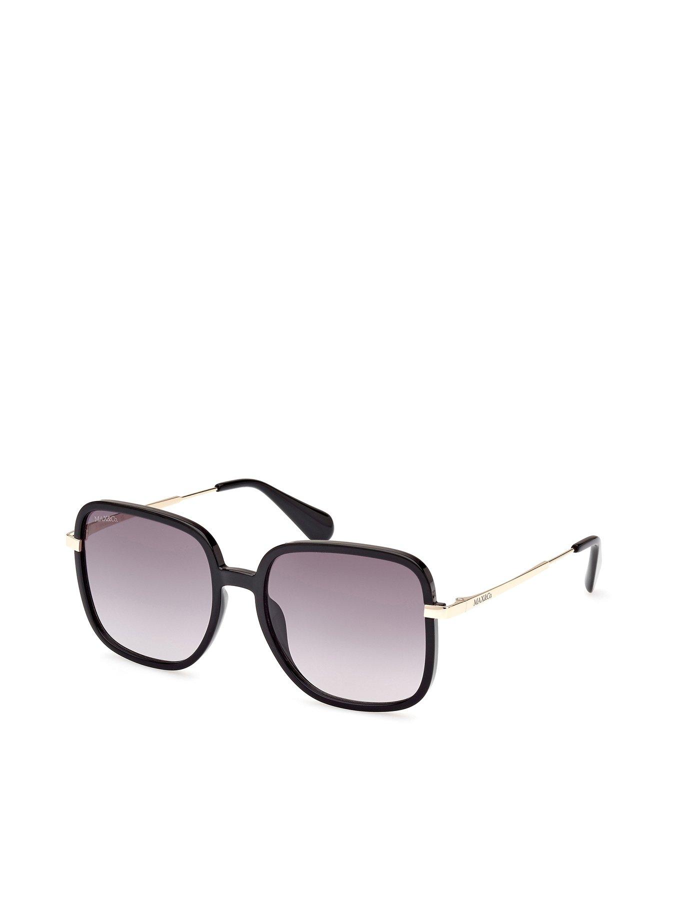 undefined Mo0083 Square Injected Sunglasses - Shiny Black