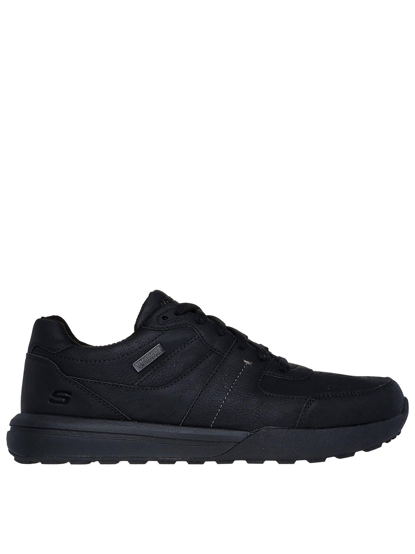 Skechers Netson- Gander Waterproof Lace Up Trainers-black