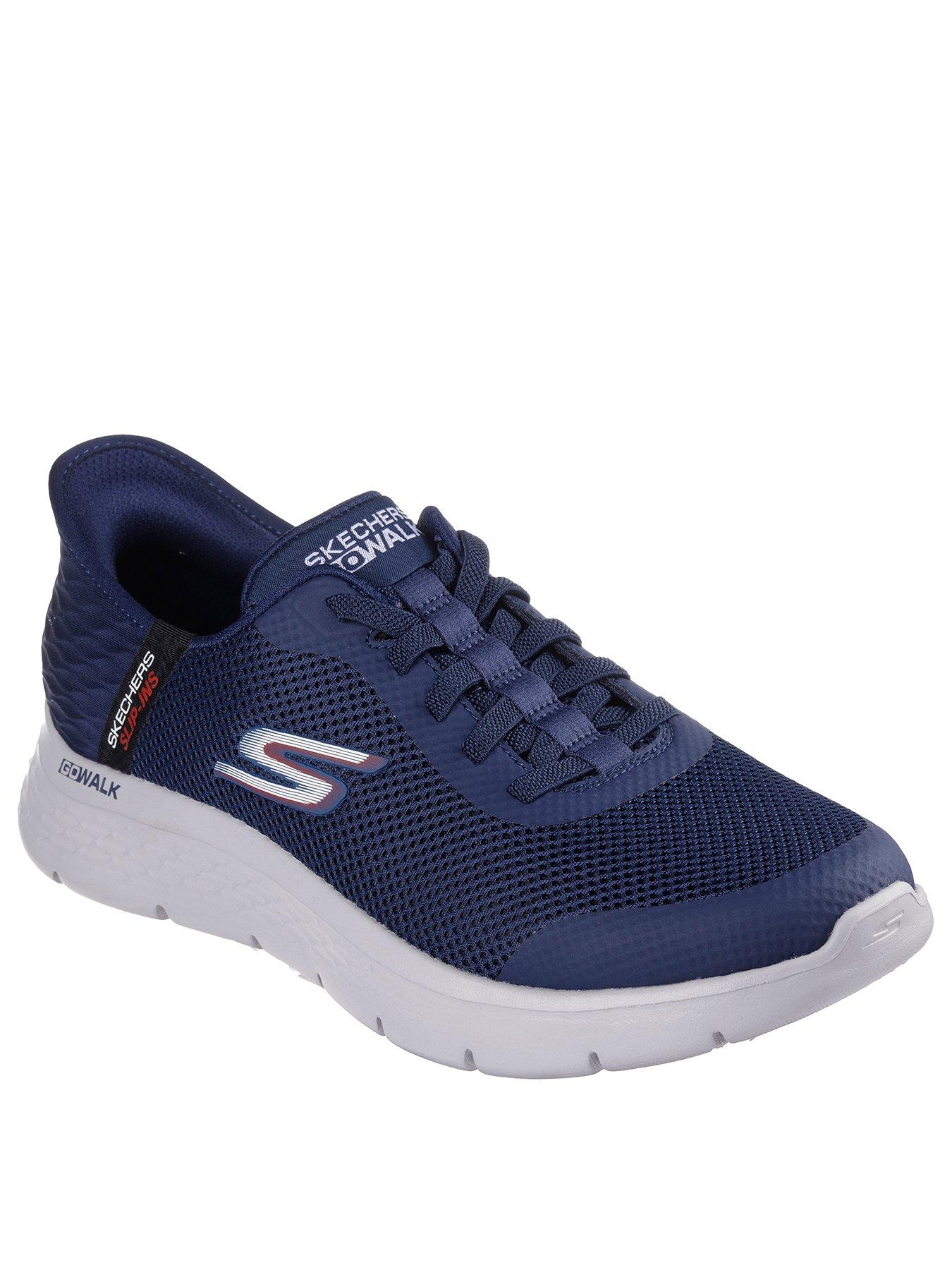 Image 2 of 5 of Skechers Hands Up Go Walk Flex Slip-In Trainers- Navy