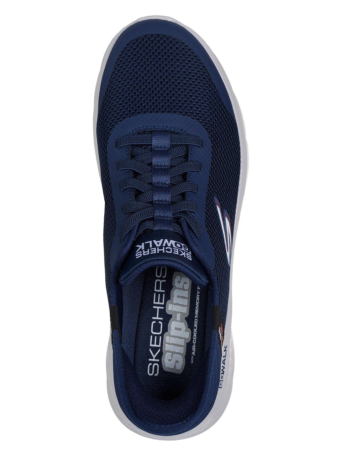 Image 3 of 5 of Skechers Hands Up Go Walk Flex Slip-In Trainers- Navy