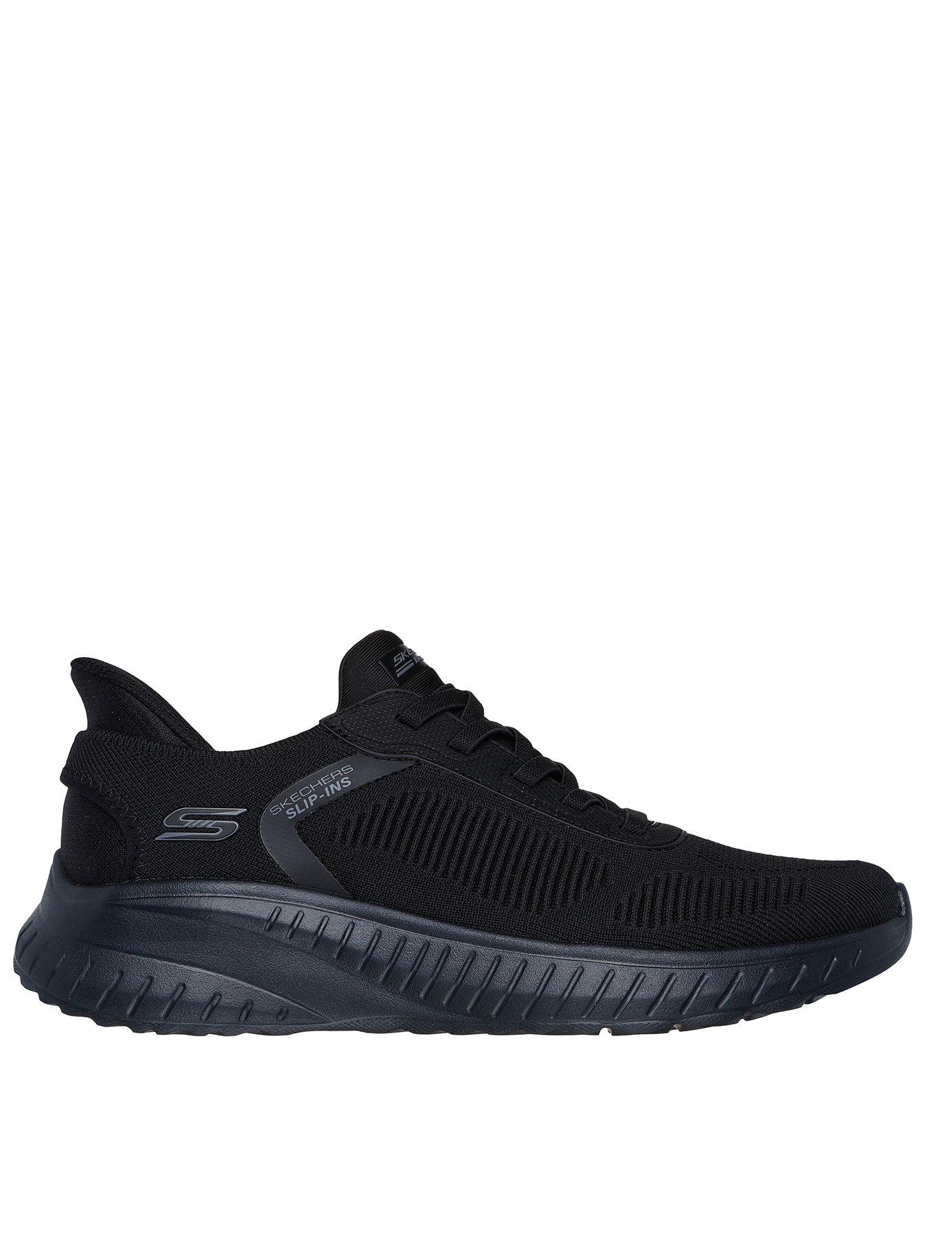 Skechers Bob Squad Chaos Slip- Ins Bungee Trainers-black