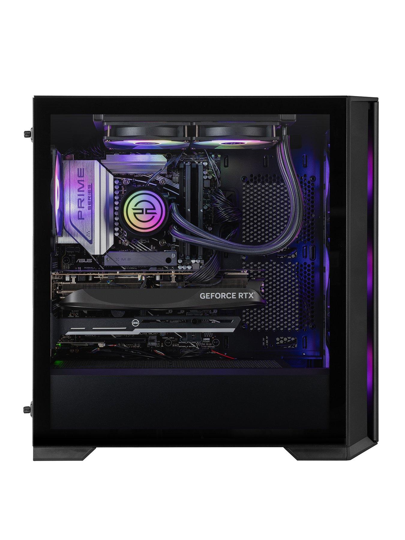 Image 2 of 7 of PCSpecialist Fusion 500 Gaming Desktop - GeForce RTX 5070, AMD Ryzen 7,&nbsp;16GB RAM, 1TB SSD&nbsp;- Black