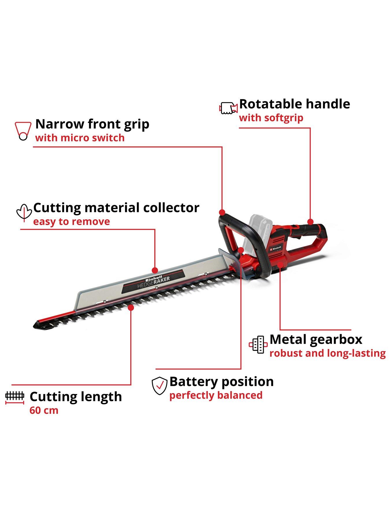 Image 3 of 8 of Einhell Garden Expert Cordless Handheld Hedge Trimmer GE-CH 18/60 Li Solo