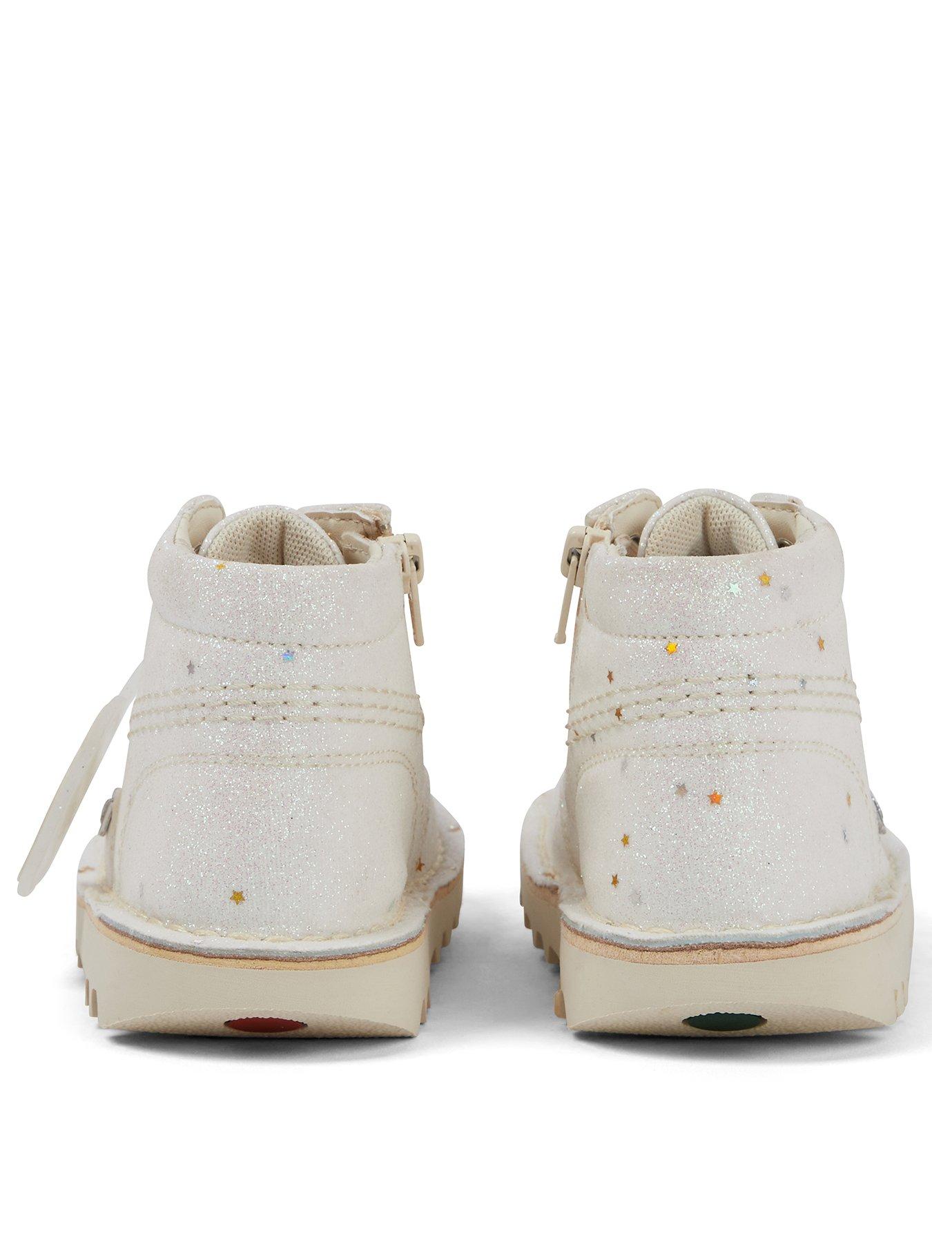 Image 3 of 5 of Kickers Toddler Kick Hi Glitter Text Iu Wht