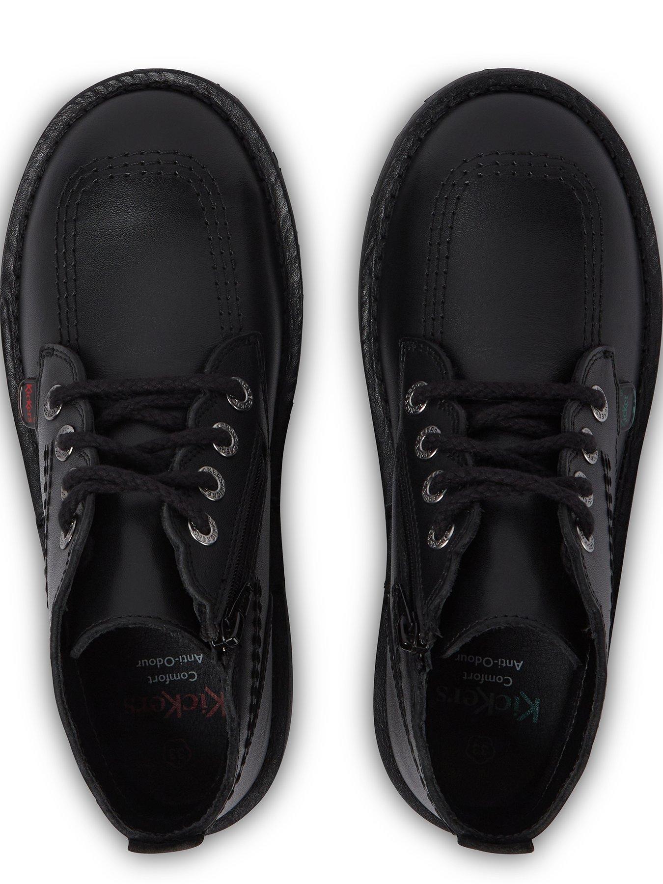 Kickers Junior Adlar Hi Scallop Lthr Jf Blk - Black | Very