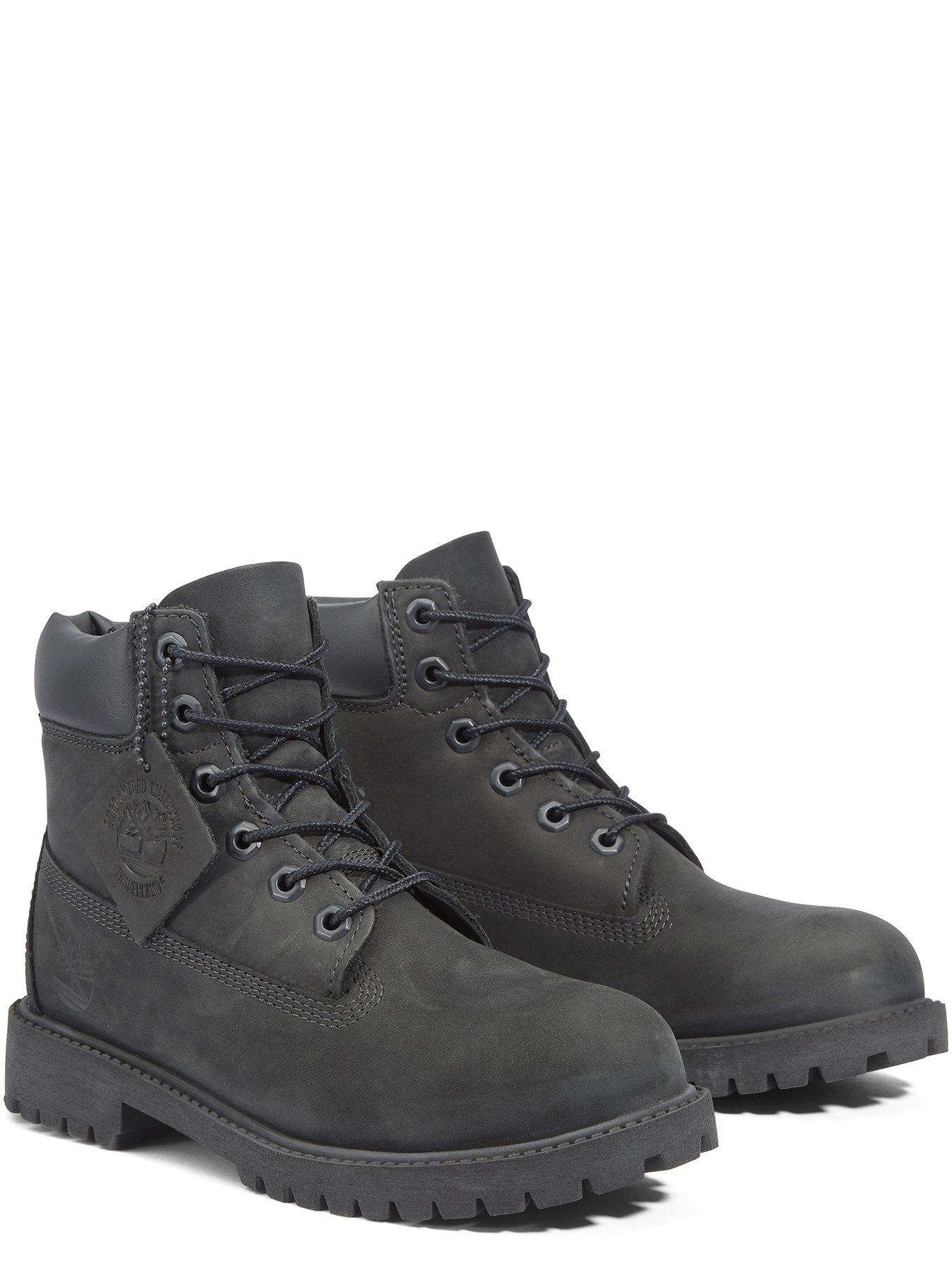 Image 3 of 4 of Timberland Youth 6 Inch Waterproof Lace-up Boot - Black