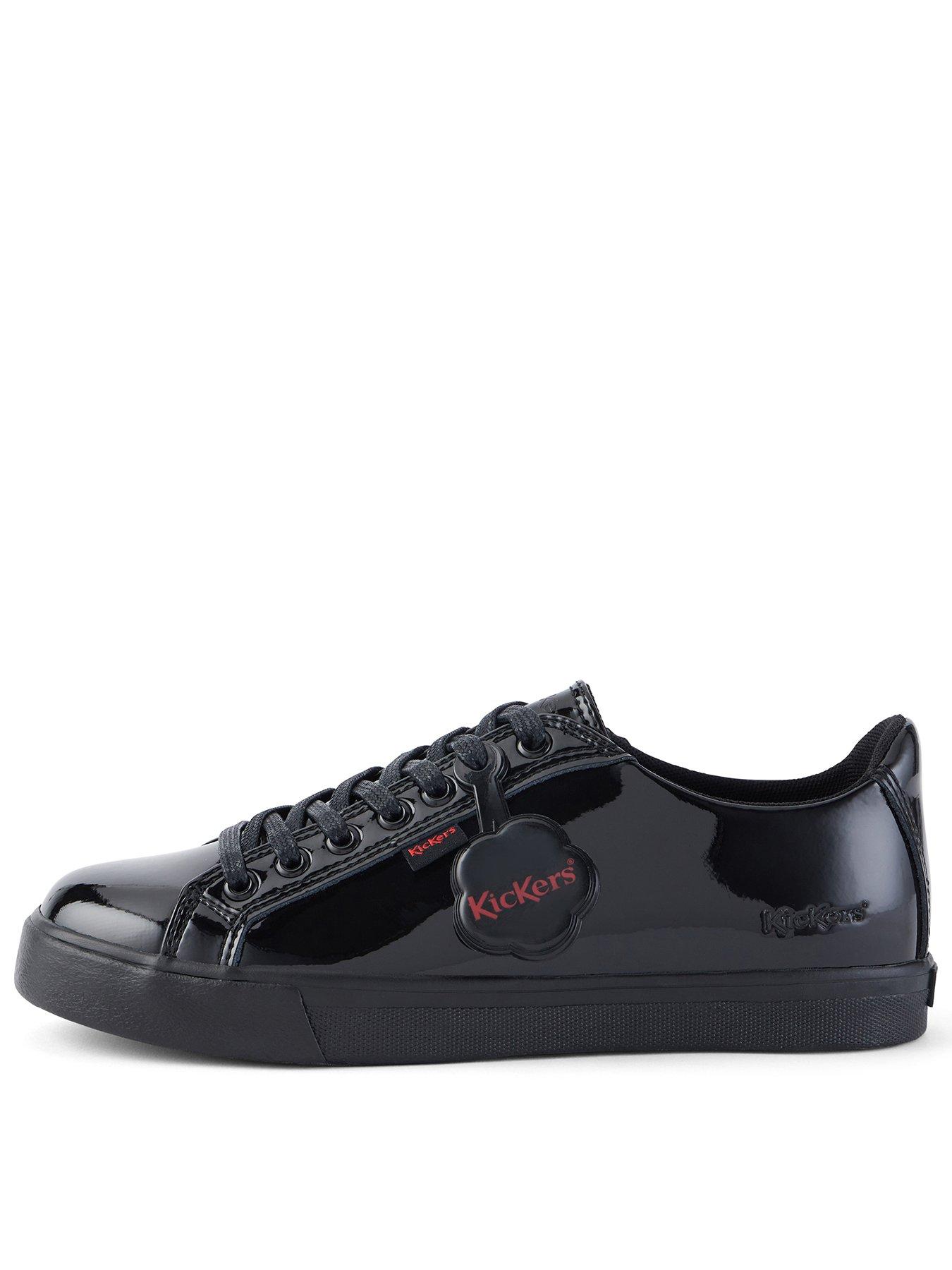 Image 1 of 7 of Kickers Youth Tovni Patent Leather Lace-up Shoe - Black
