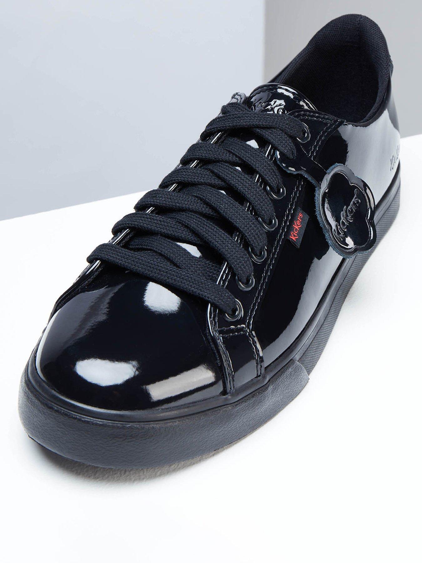 Image 2 of 7 of Kickers Youth Tovni Patent Leather Lace-up Shoe - Black