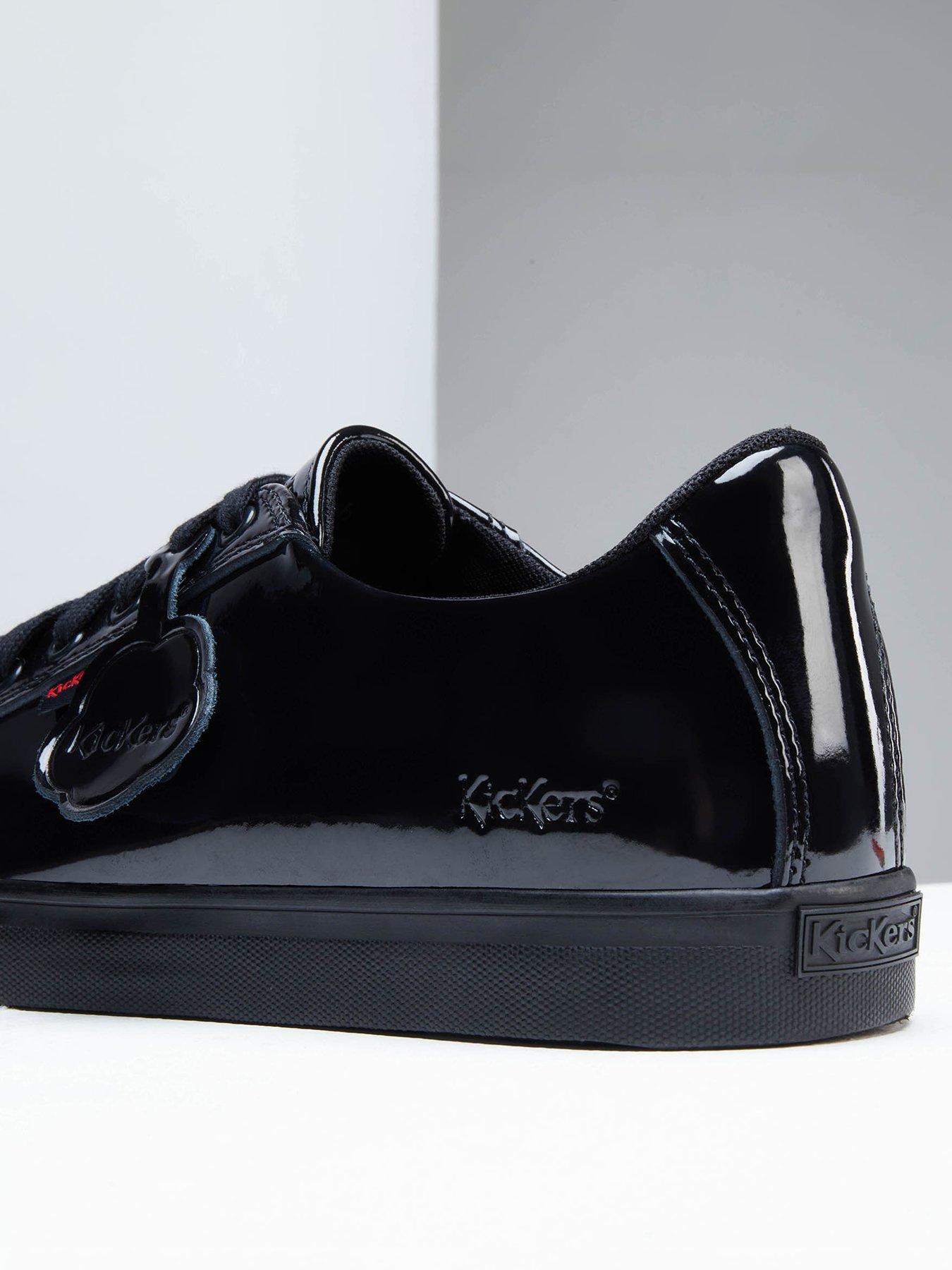 Image 3 of 7 of Kickers Youth Tovni Patent Leather Lace-up Shoe - Black