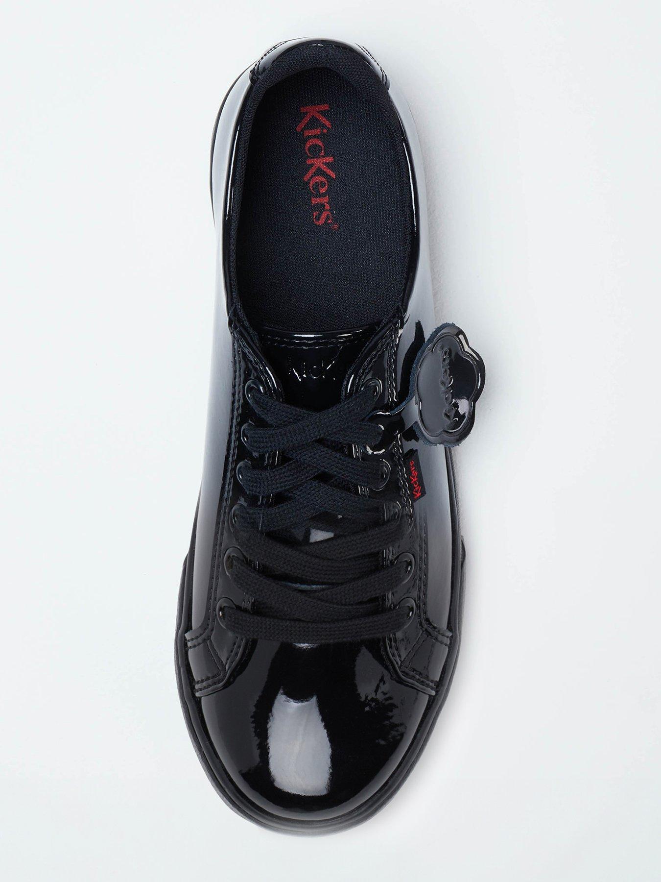 Image 4 of 7 of Kickers Youth Tovni Patent Leather Lace-up Shoe - Black