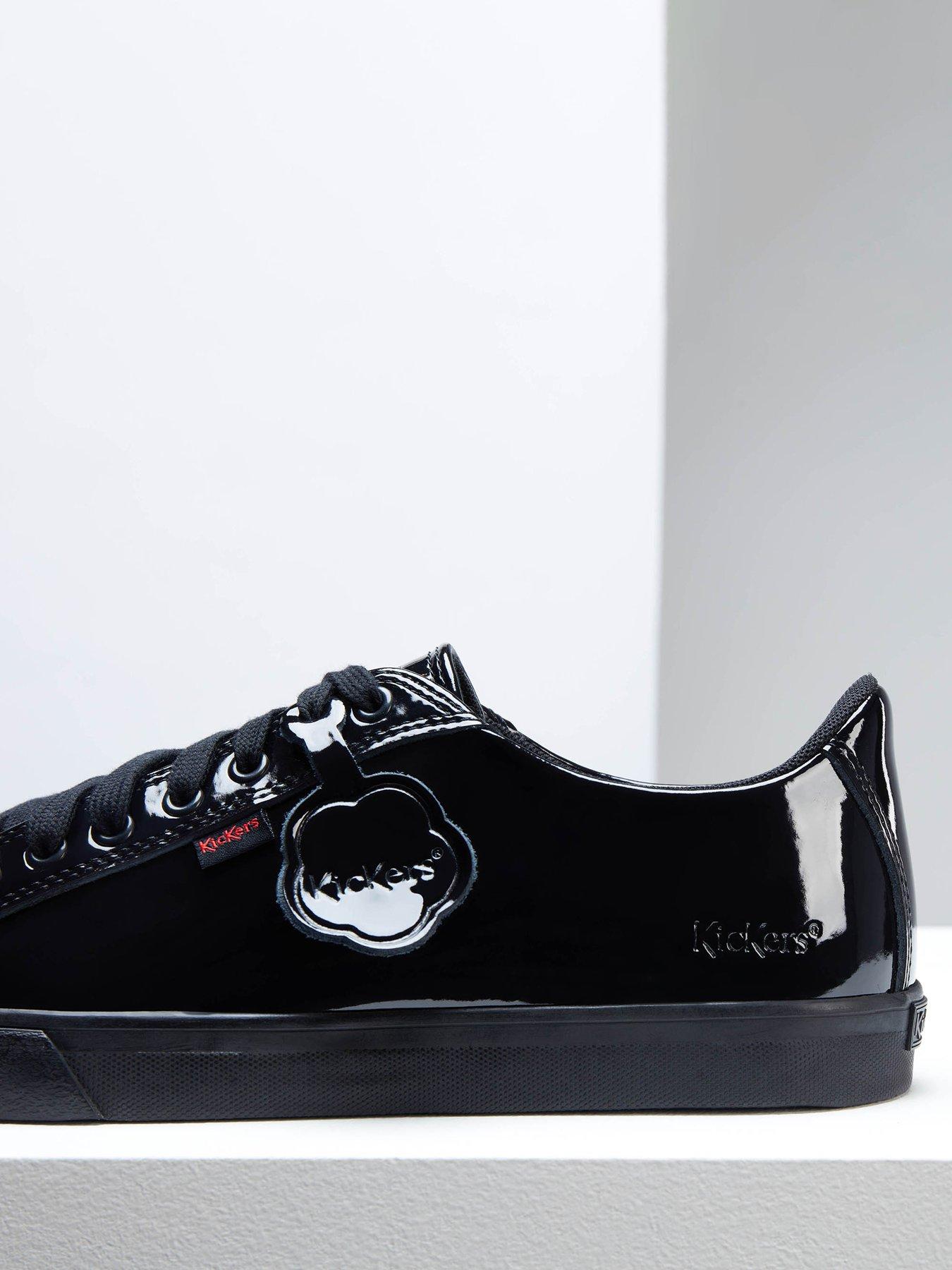 Image 6 of 7 of Kickers Youth Tovni Patent Leather Lace-up Shoe - Black