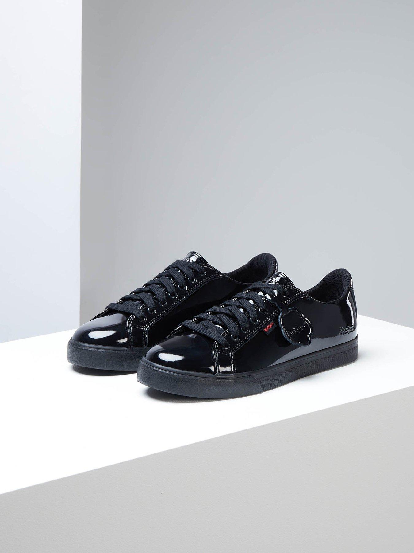 Image 7 of 7 of Kickers Youth Tovni Patent Leather Lace-up Shoe - Black