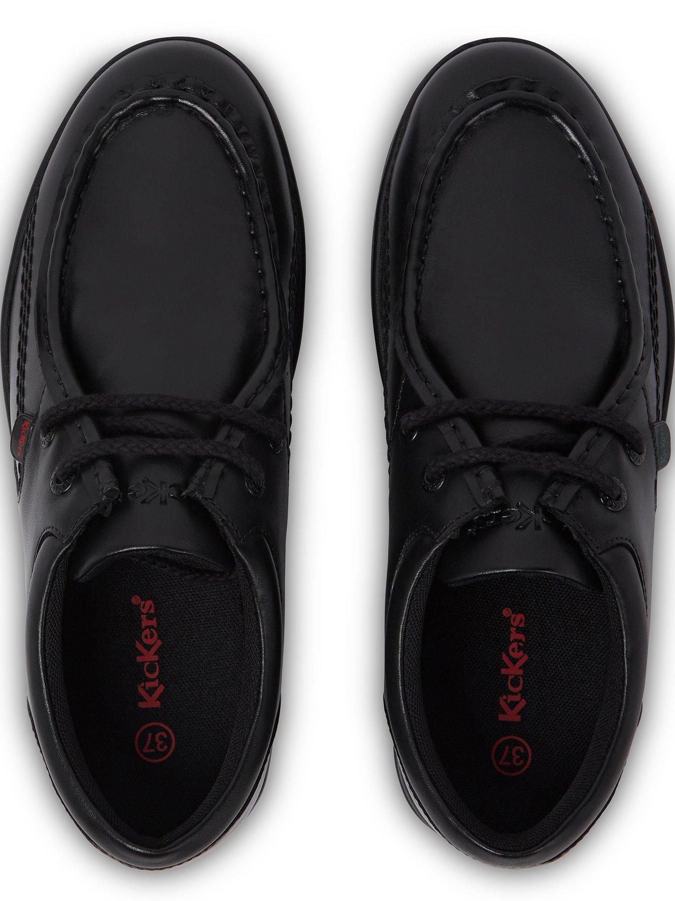 Image 4 of 6 of Kickers Youth Troiko Wall Leather Shoe - Black