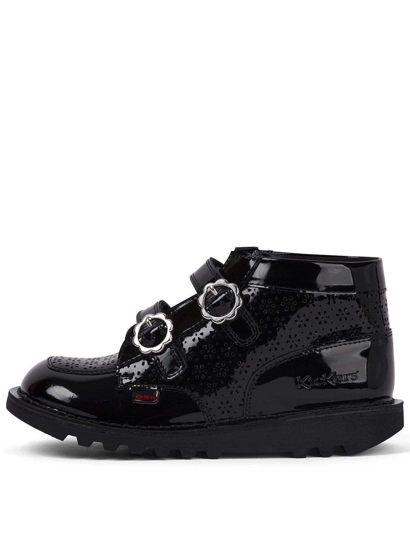 undefined Junior Kick Hi Meadow Patent Leather Boots - Black