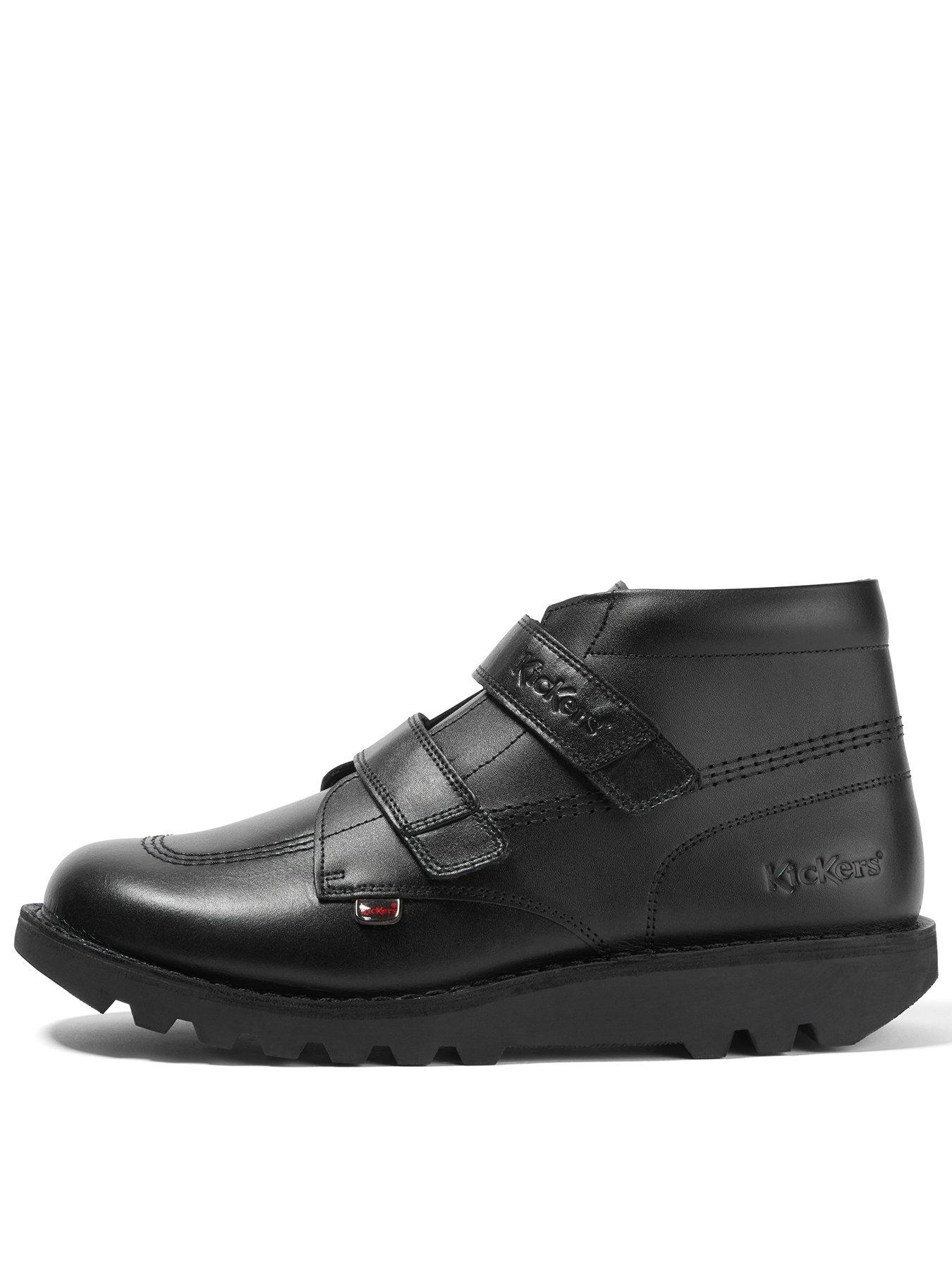 Kickers Youth Kick Hi Vel & Leather Boots Black