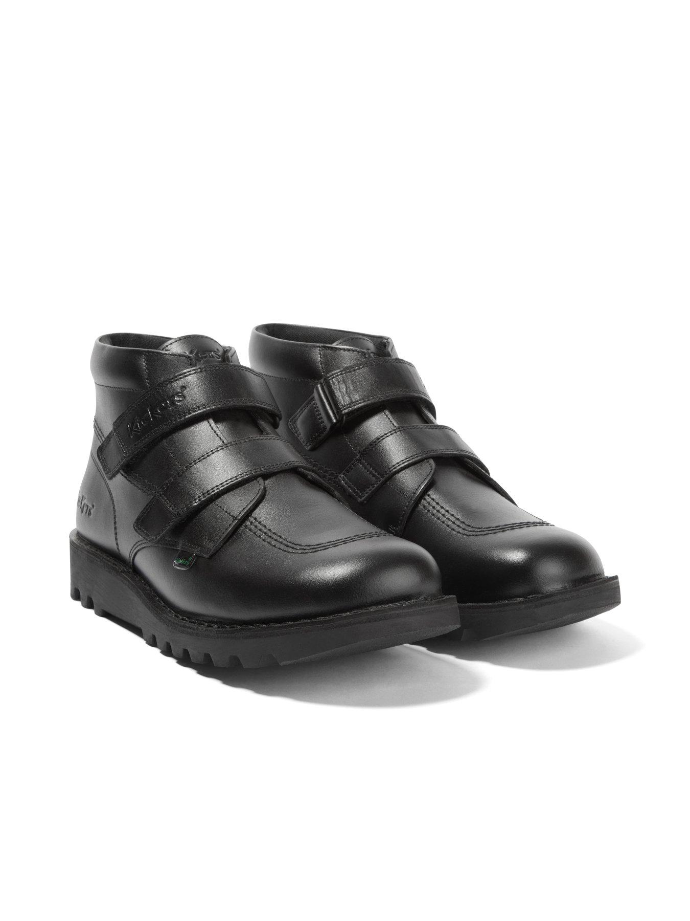 Kickers Youth Kick Hi Vel Leather Boots - Black | Very