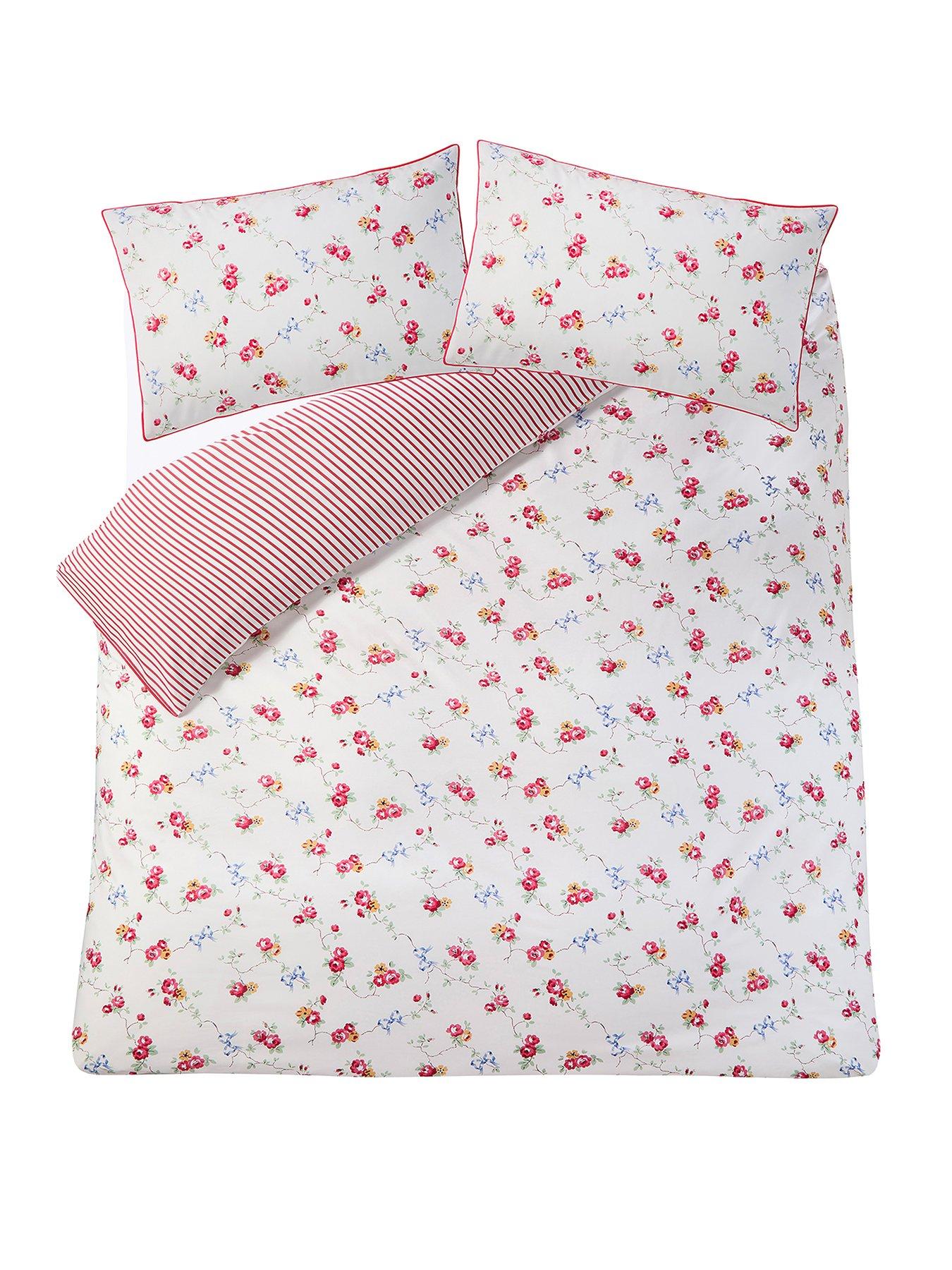 Image 2 of 7 of Cath Kidston Rose and Bows 100% Cotton Percale Duvet Cover&nbsp;Set