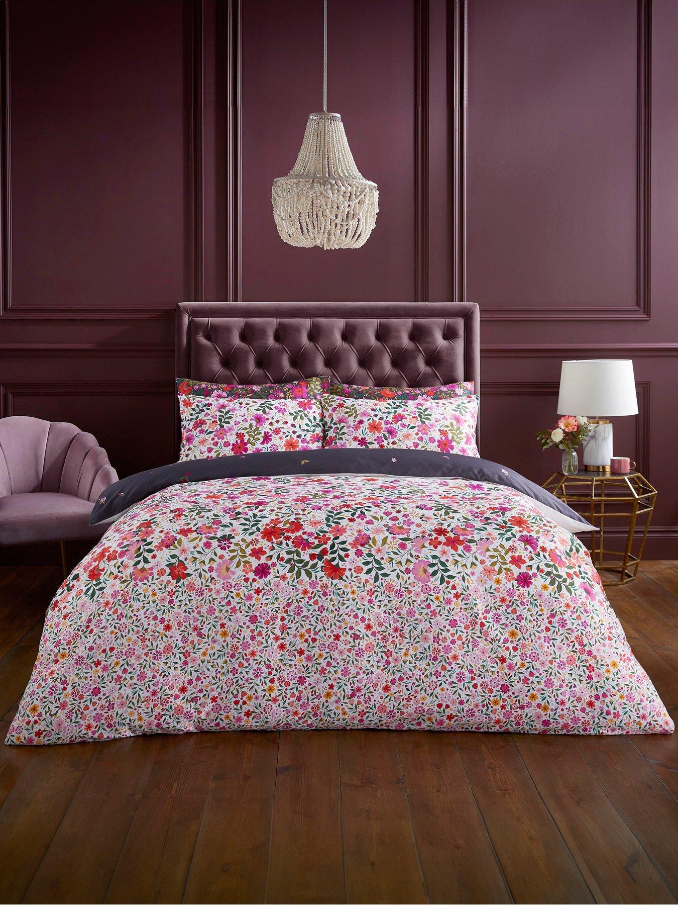 undefined Ditsy Floral 100% Cotton Sateen Duvet Cover Set