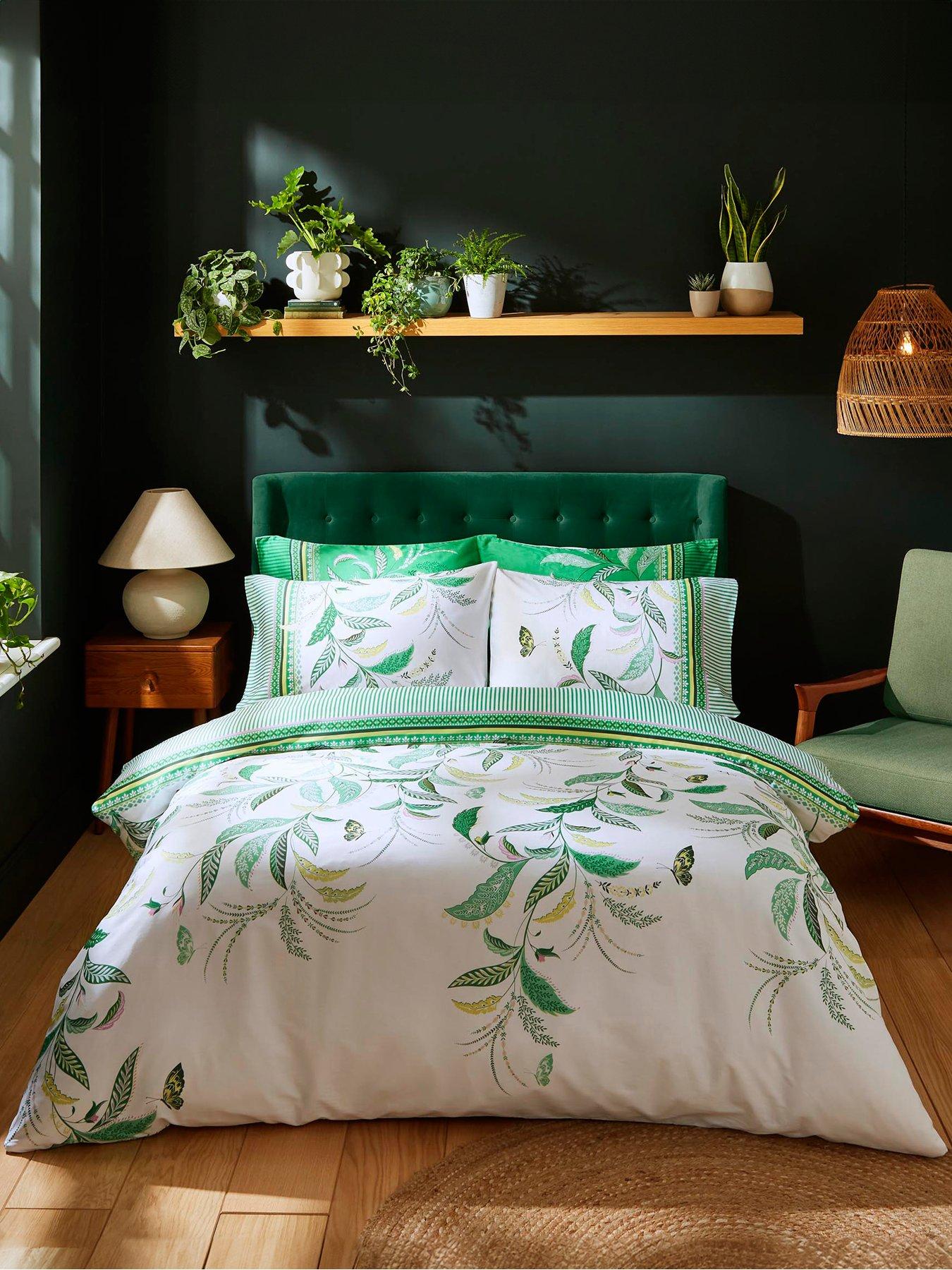 undefined Fern Garden 100% Cotton Sateen Duvet Cover Set