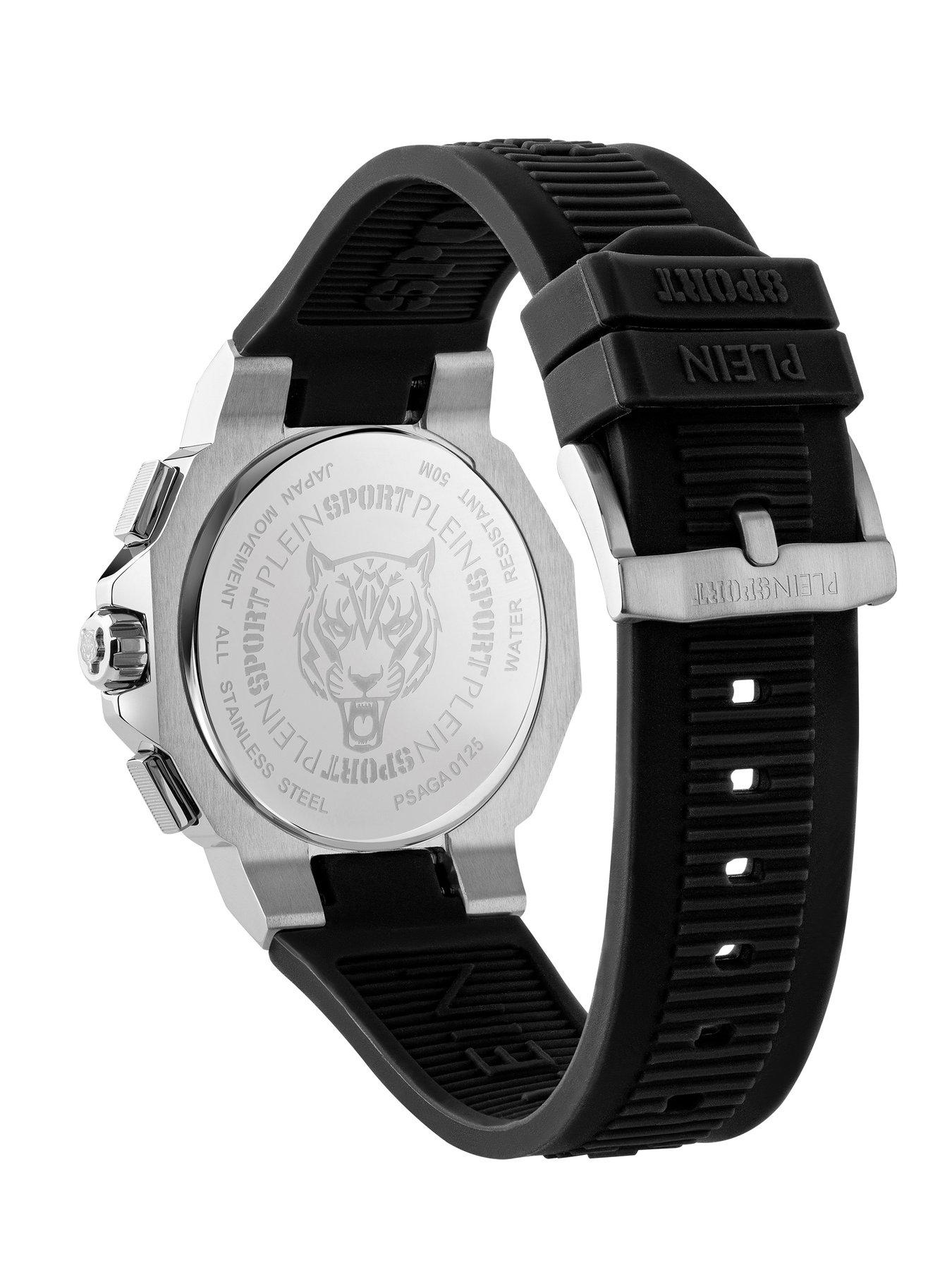 Image 2 of 3 of Philipp Plein Plein Sport WATCH TITAN 46MM , C/SS D/BLACK , S/BLACK SILICONE watch