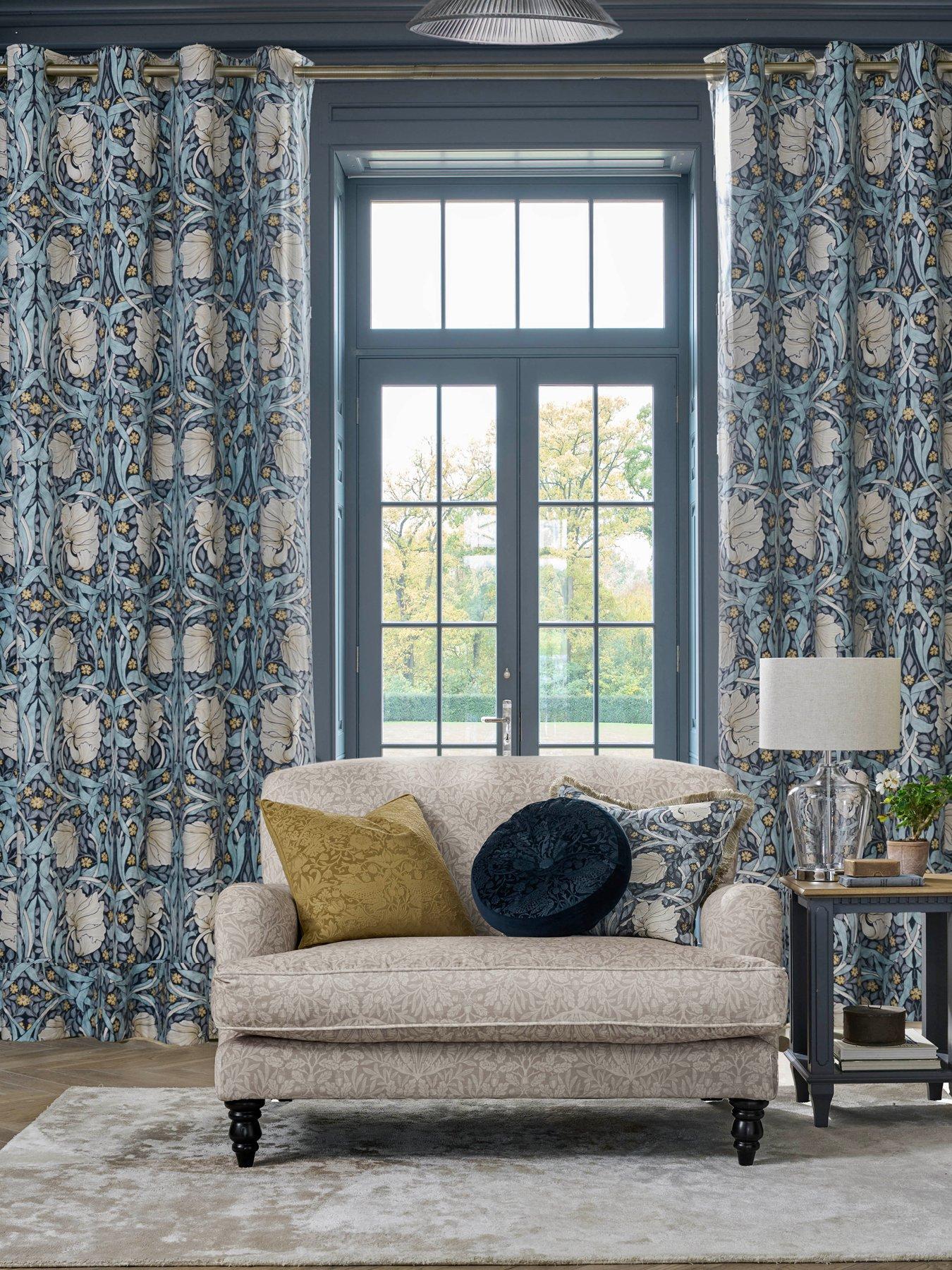 Image 1 of 3 of William Morris at Home Pimpernel Blackout Lined Eyelet Curtains