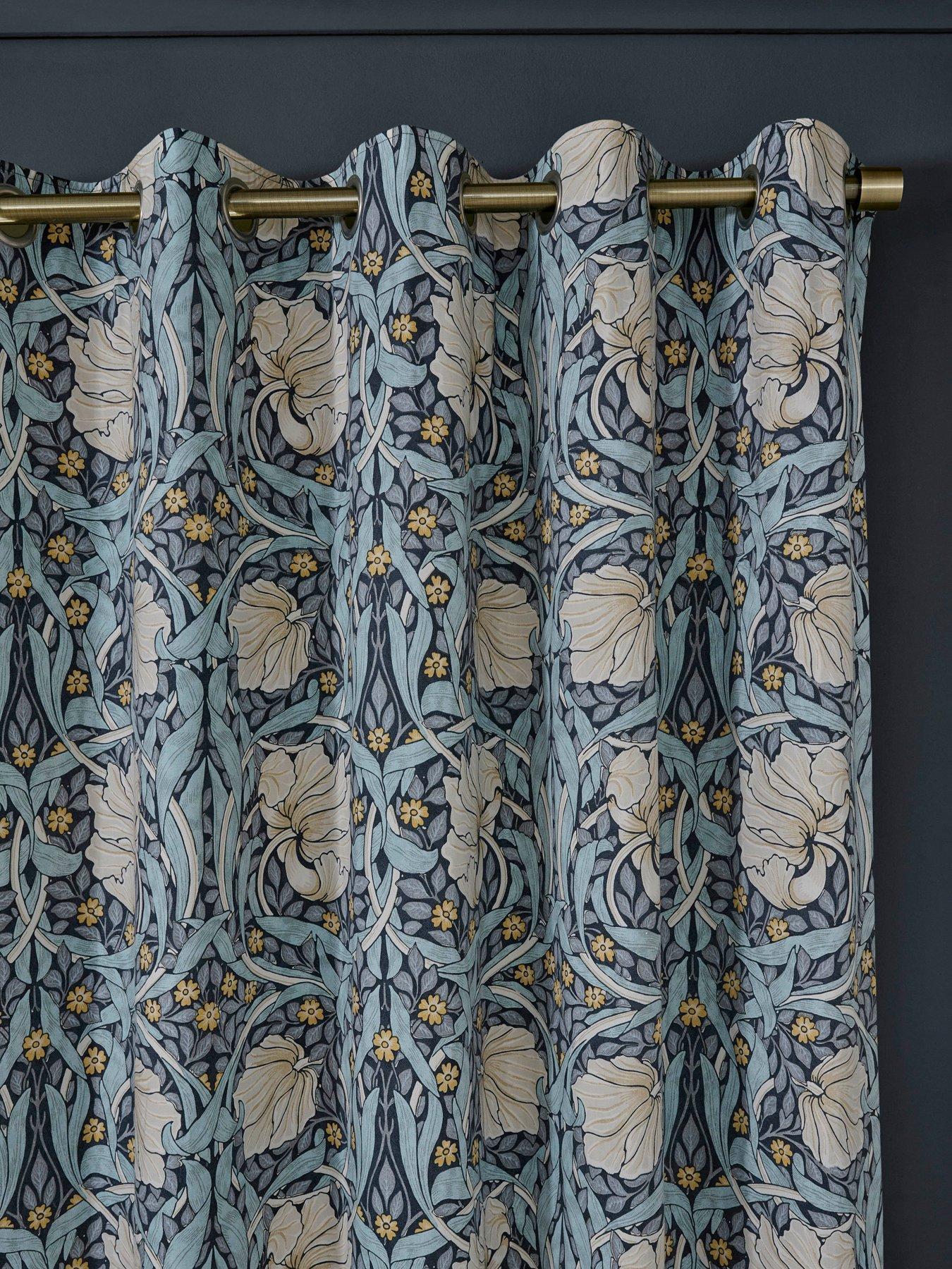 Image 3 of 3 of William Morris at Home Pimpernel Blackout Lined Eyelet Curtains