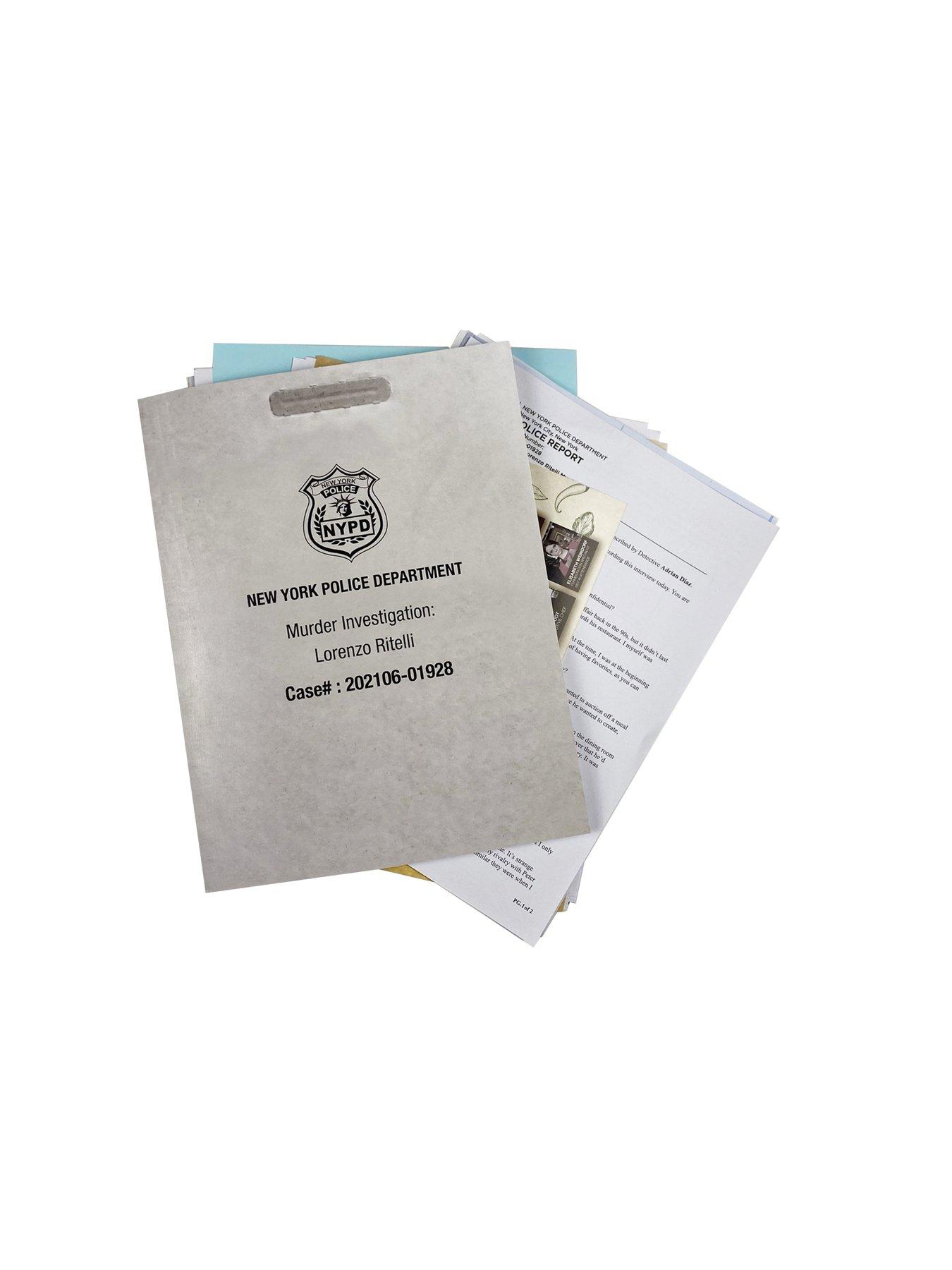 Image 4 of 5 of University Games Murder Mystery Case Files - Death by Chef's Knife