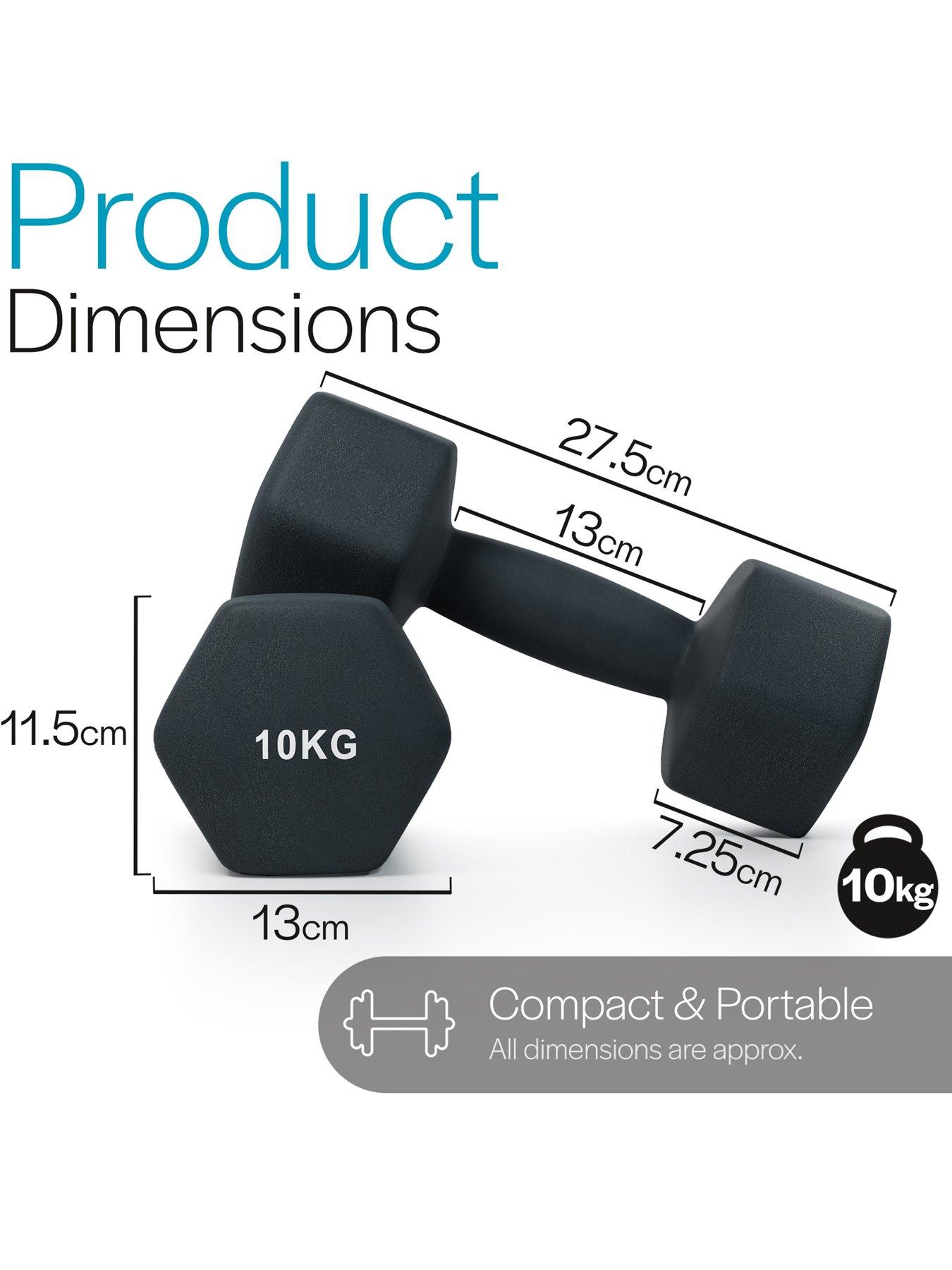 Image 4 of 6 of Core Balance Hex Neoprene Dumbbells (2 x 10kg)