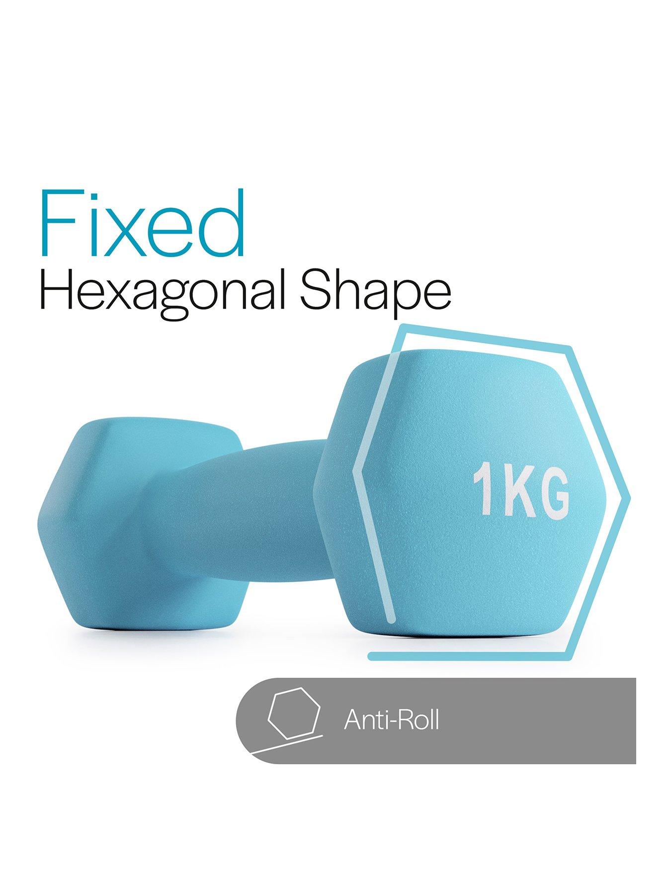 Image 2 of 6 of Core Balance Hex Neoprene Dumbbells (2 x 1kg)