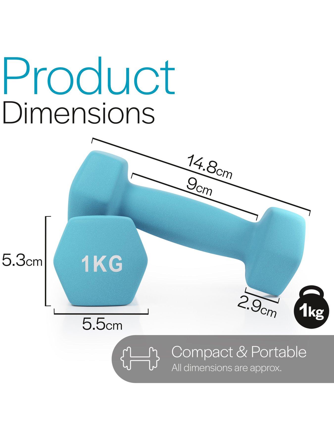 Image 5 of 6 of Core Balance Hex Neoprene Dumbbells (2 x 1kg)