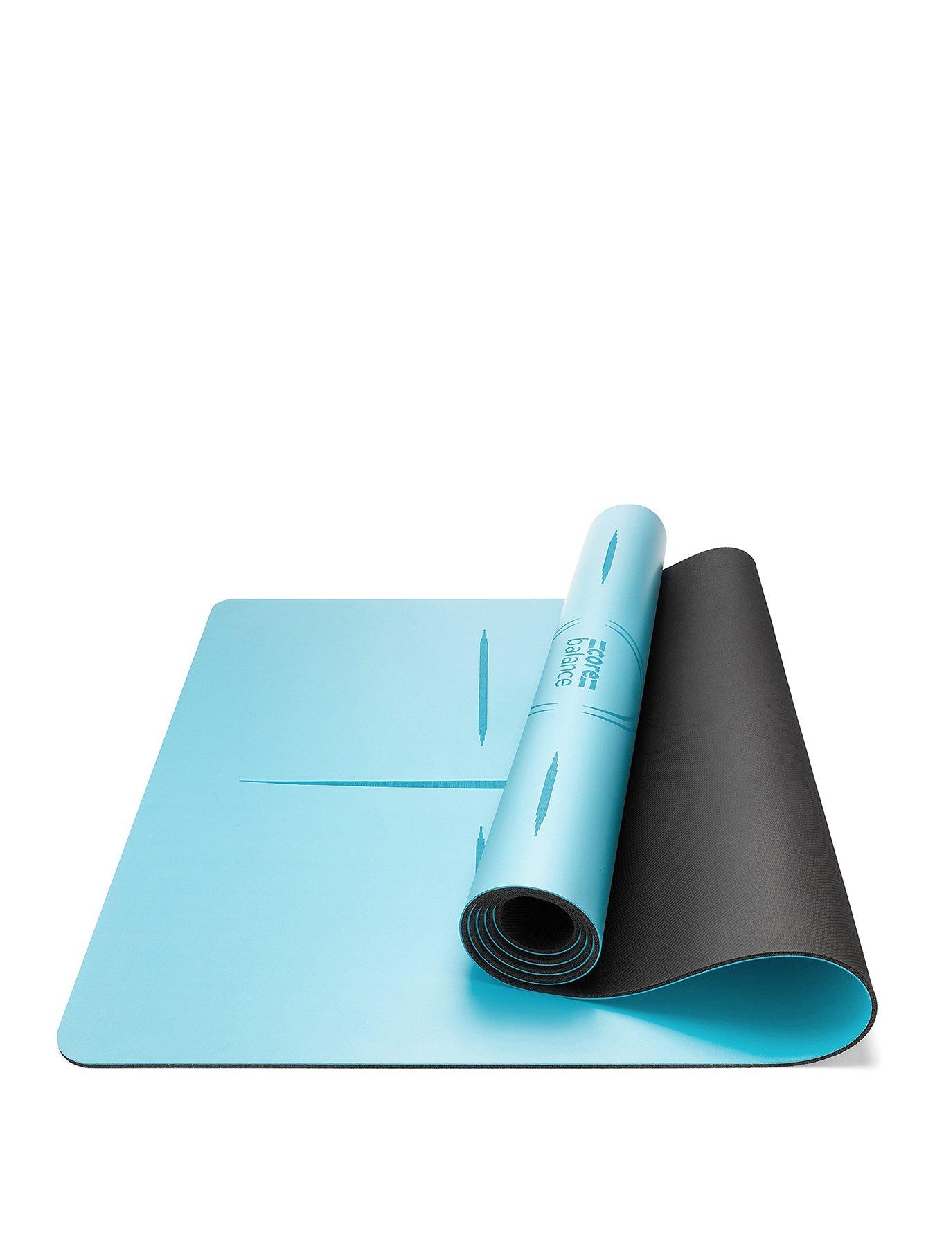 undefined Blue Rubber Alignment Yoga Mat