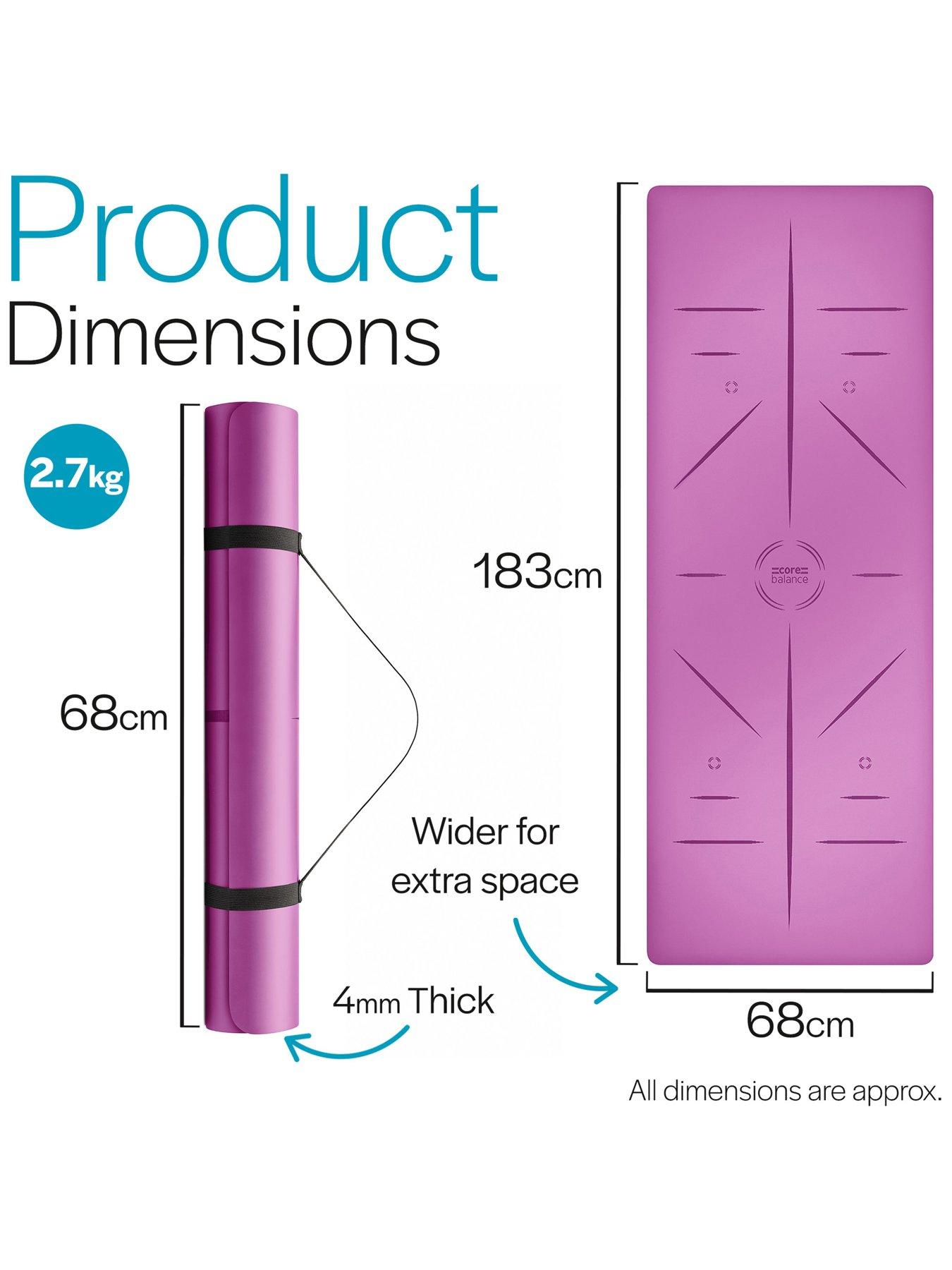 Image 3 of 6 of Core Balance Purple Rubber Alignment Yoga Mat