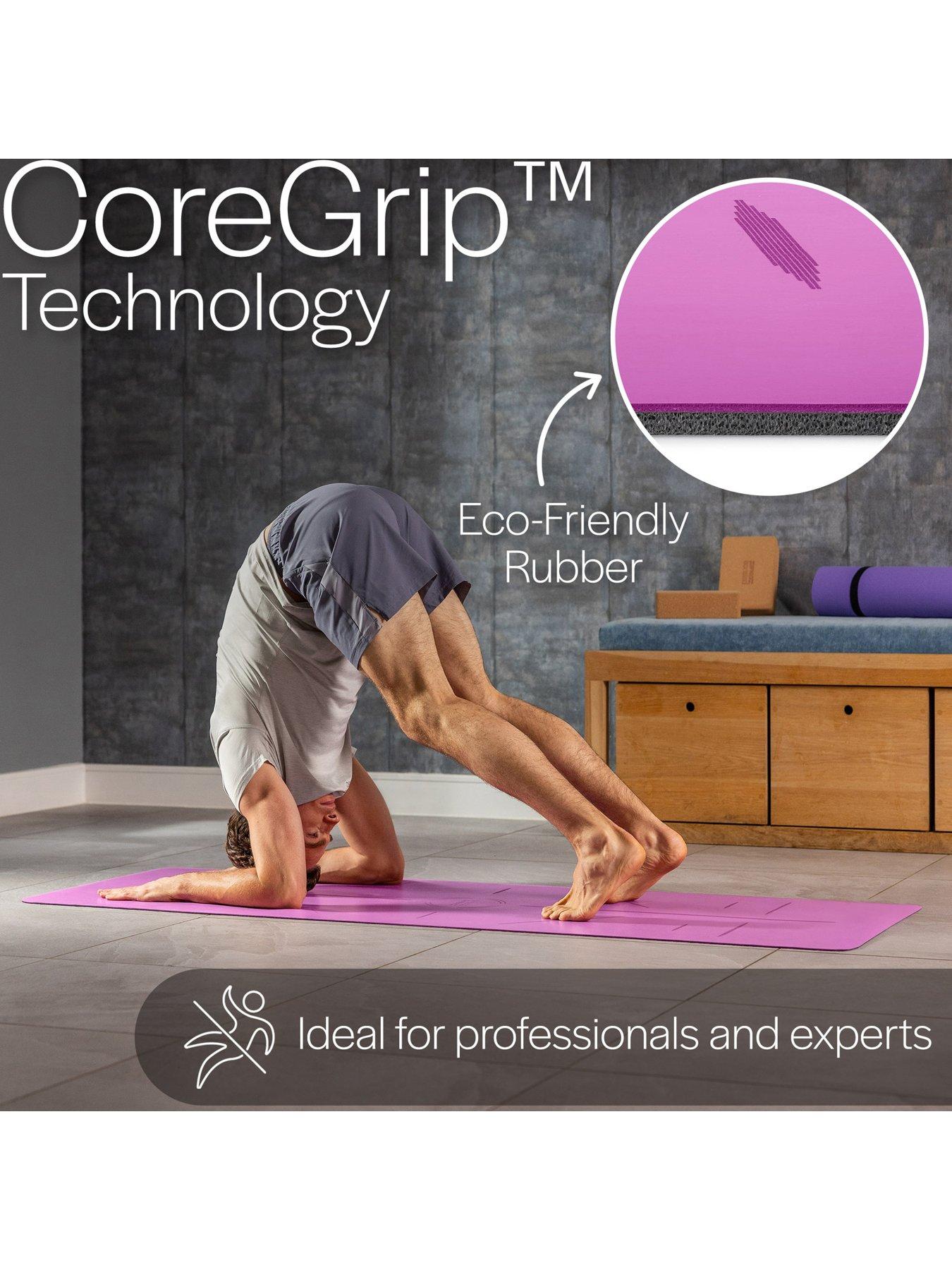Image 5 of 6 of Core Balance Purple Rubber Alignment Yoga Mat