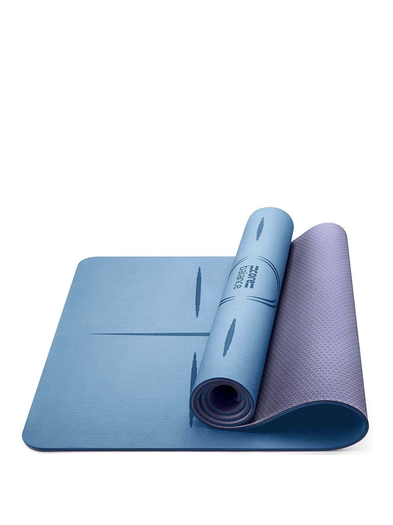 Image 1 of 6 of Core Balance TPE Alignment Yoga Mat (Blue)
