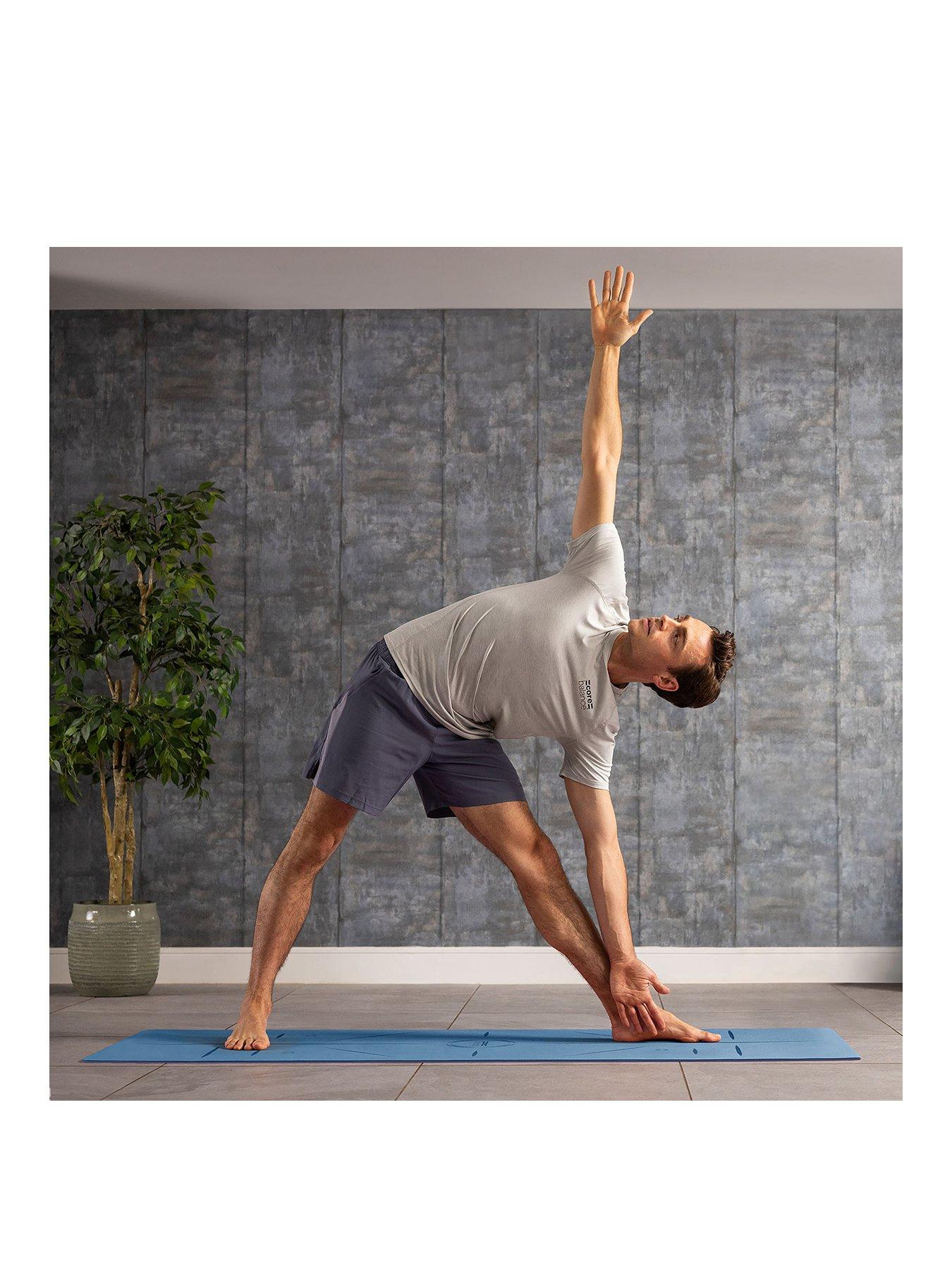 Image 2 of 6 of Core Balance TPE Alignment Yoga Mat (Blue)